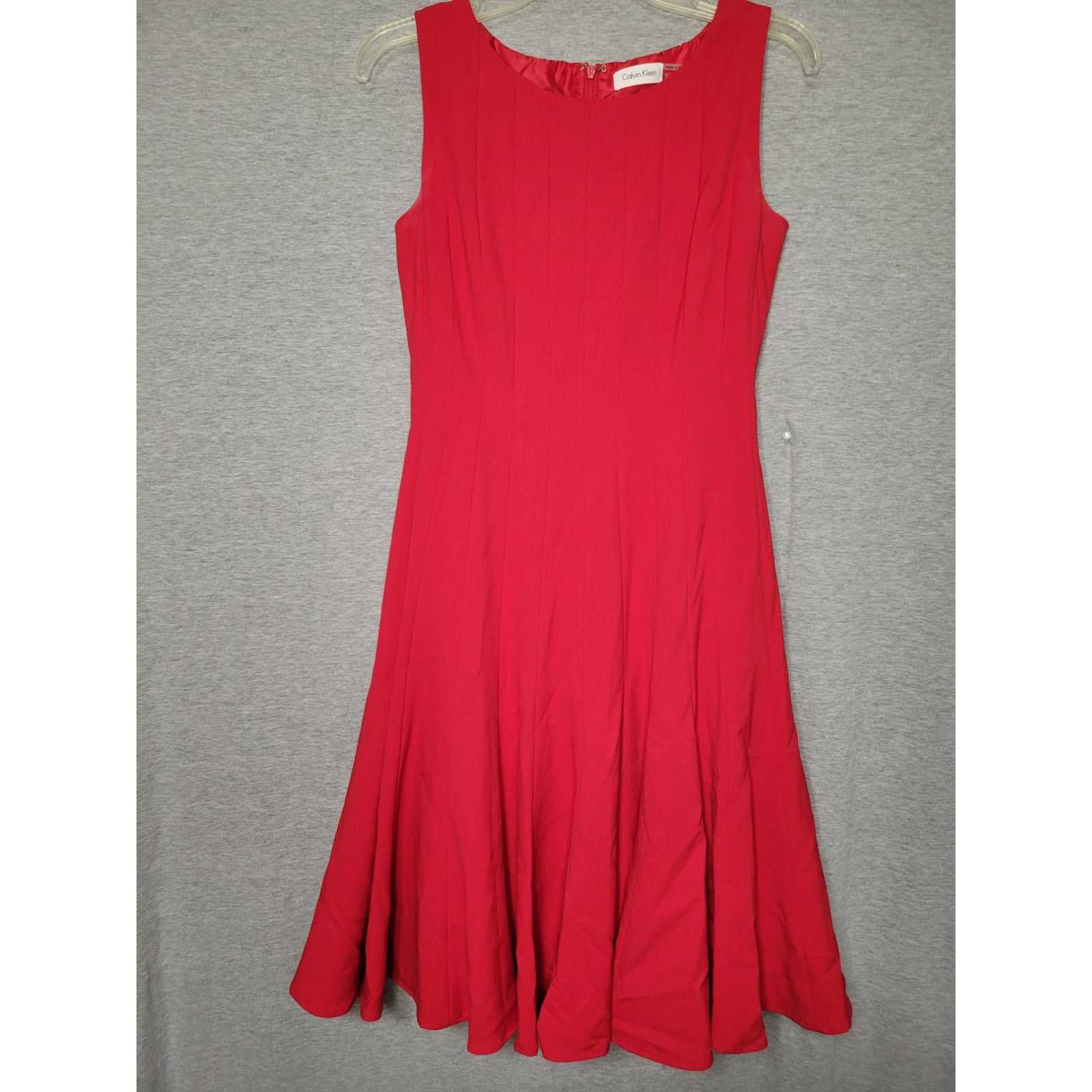 Calvin Klein Women's Calvin Klein Fit and Flare Pleated Cocktail Dress Size XS / US 0-2 / IT 36-38 - 1 Thumbnail