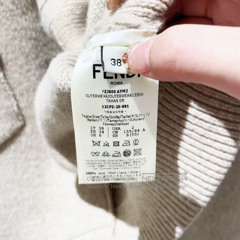 Fendi Fendi 25FW Autumn-Winter Loose Knit Wool Cardigan Size XS / US 0-2 / IT 36-38 - 4 Thumbnail