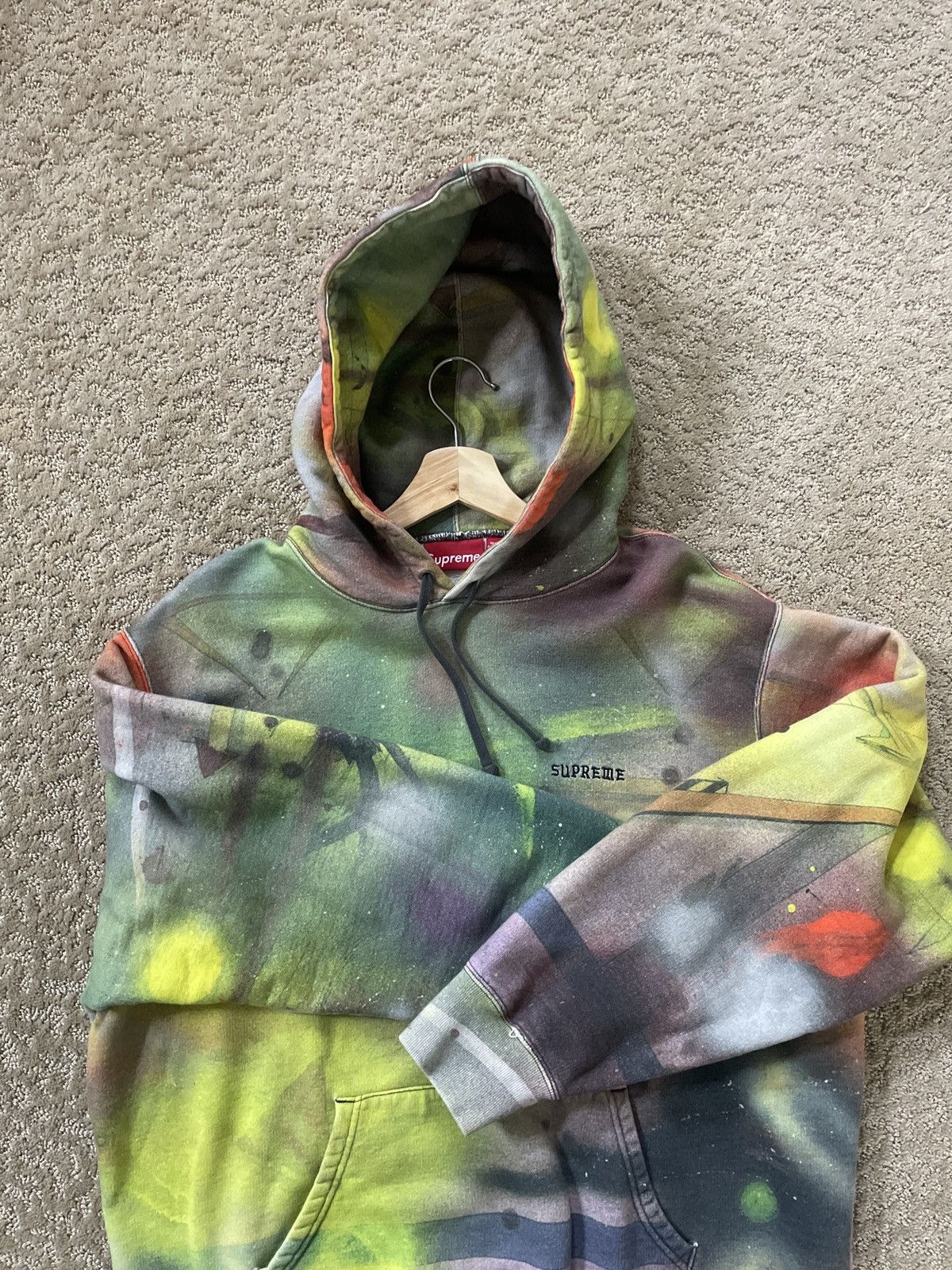 image of Supreme Rammellzee Hoodie in Green, Men's (Size Large)