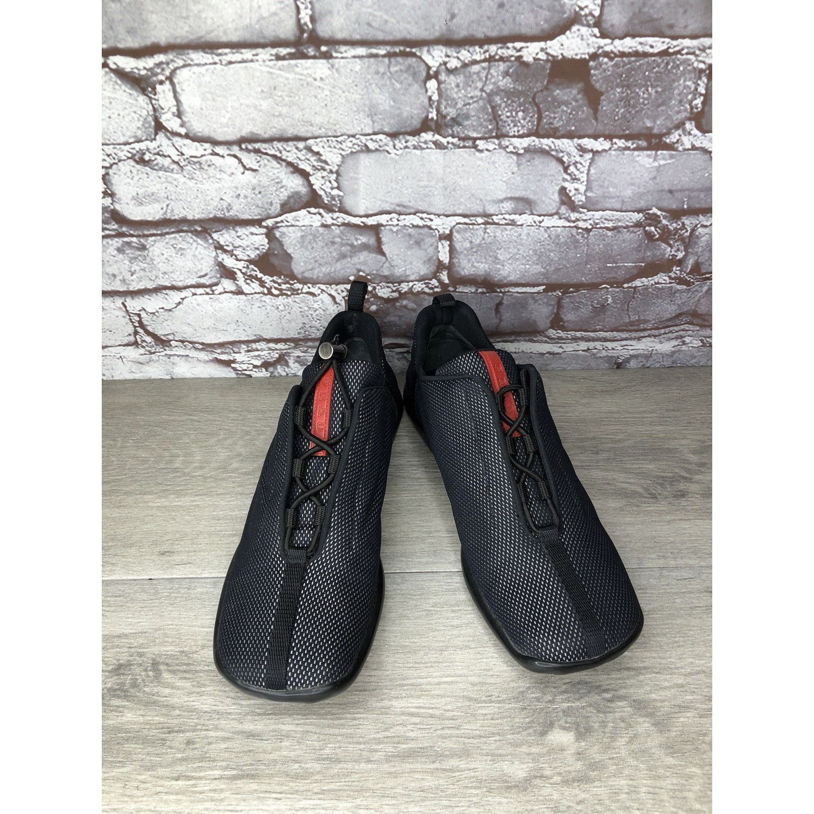Prada Prada Sport Black Mesh Synthetic Drawstring Driving Shoes Wo Size US 8 / IT 38 - 15 Thumbnail