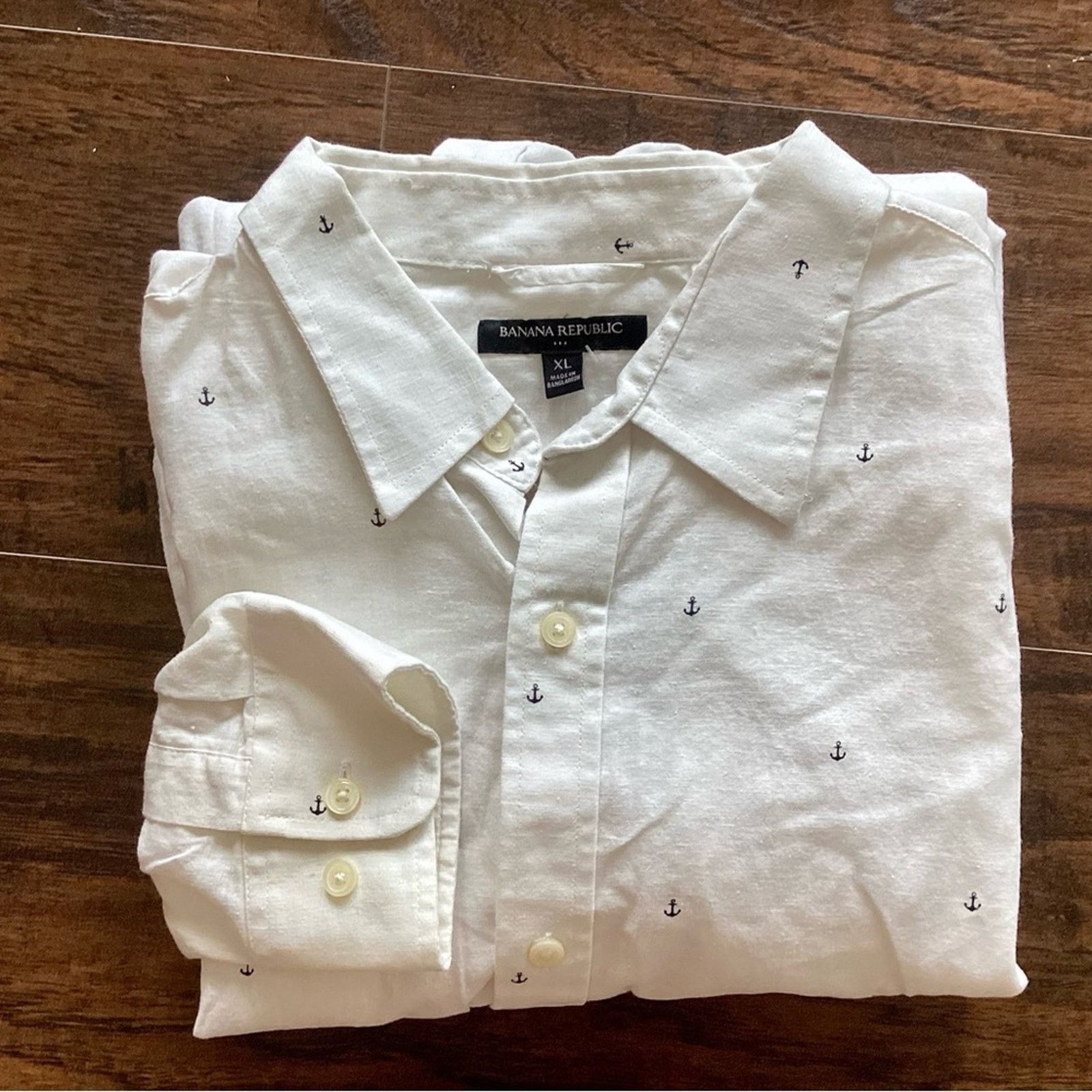 Banana Republic Banana Republic Linen/Cotton Blend Button Down Size US XL / EU 56 / 4 - 1 Thumbnail