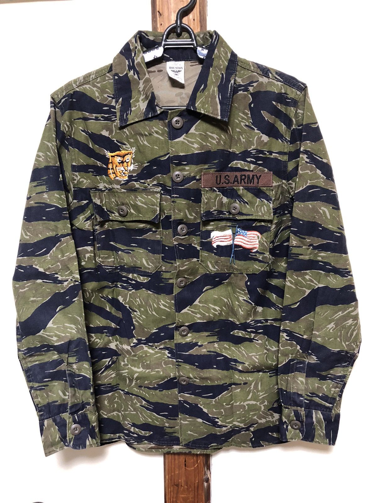 Vintage Houston Embroidery Military Tiger Stripe Camouflage Shirt Size US M / EU 48-50 / 2 - 3 Thumbnail