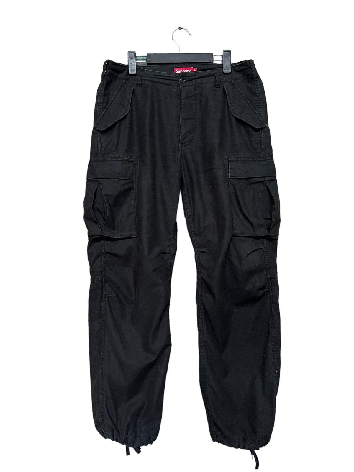 Supreme Authentic🔥Supreme Cargo Pants *BLACK* Drawstring Leg Size US 32 / EU 48 - 2 Thumbnail