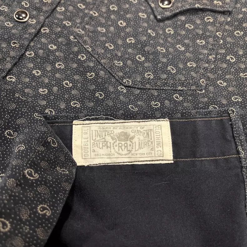 RRL Ralph Lauren RRL Ralph Lauren Cashew Flower Western Shirt Size US XS / EU 42 / 0 - 6 Thumbnail