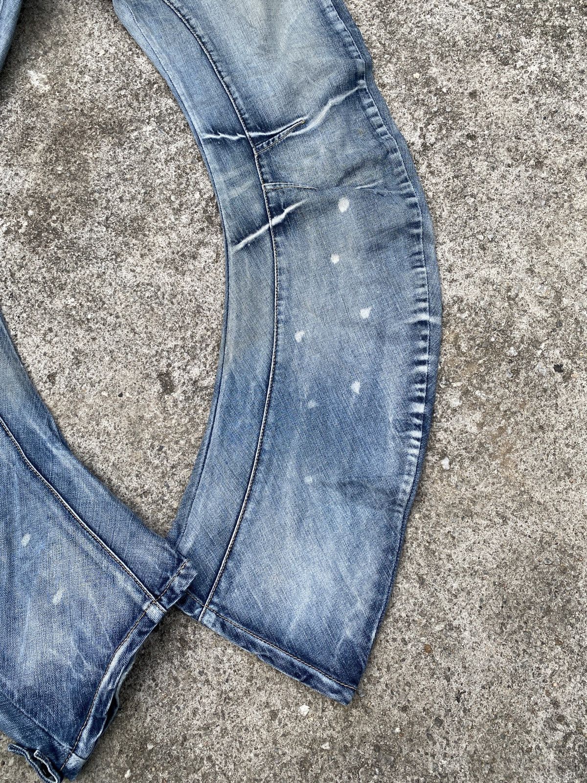 Japanese Brand × PPFM Vintage PPFM Japan Distressed Faded Curve Leg Denim Size US 33 - 5 Thumbnail