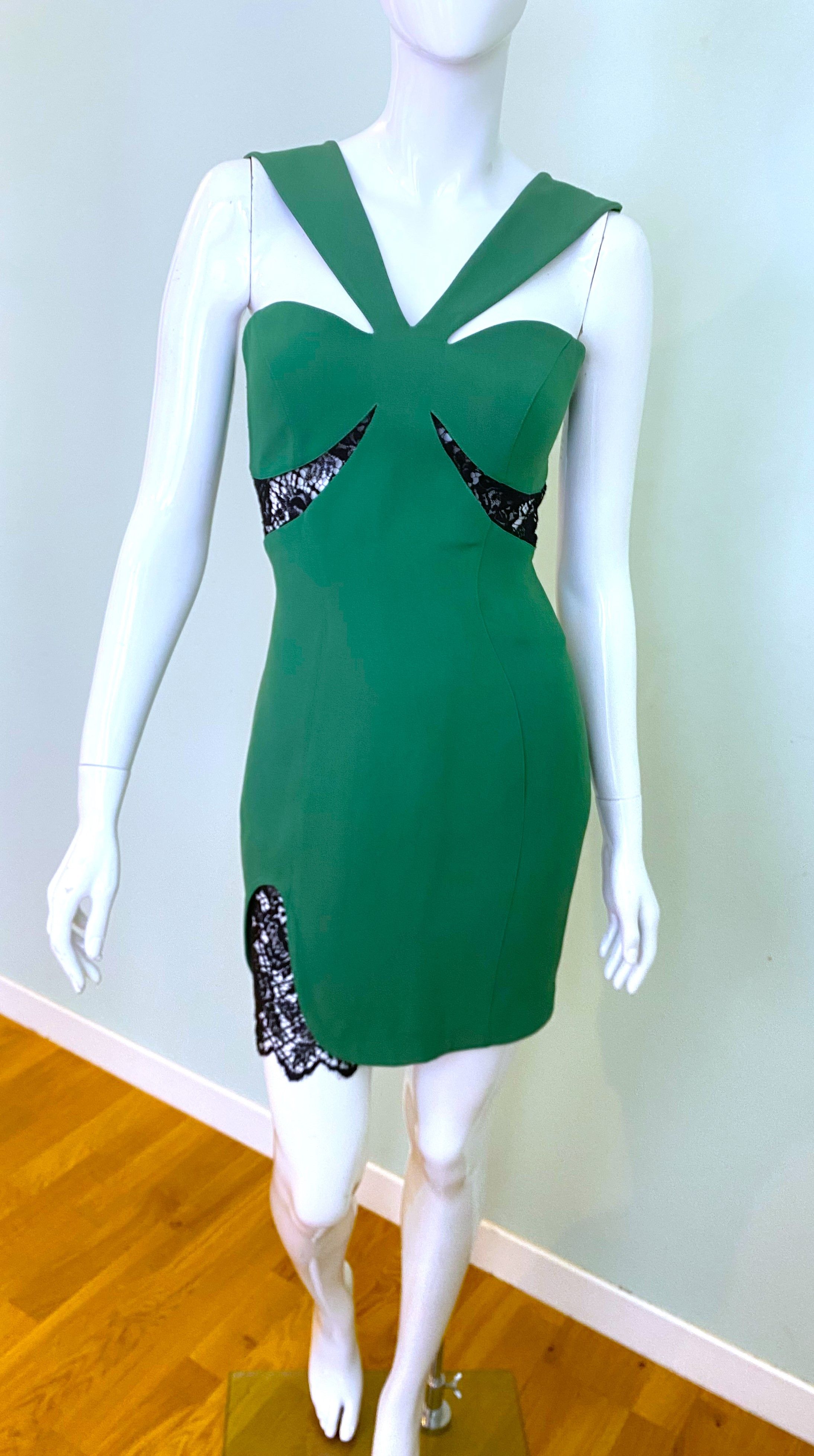 Thierry Mugler Thierry Mugler 1992 S/S Lace Crepe Demi Moore Bustier Dress Size M / US 6-8 / IT 42-44 - 2 Thumbnail