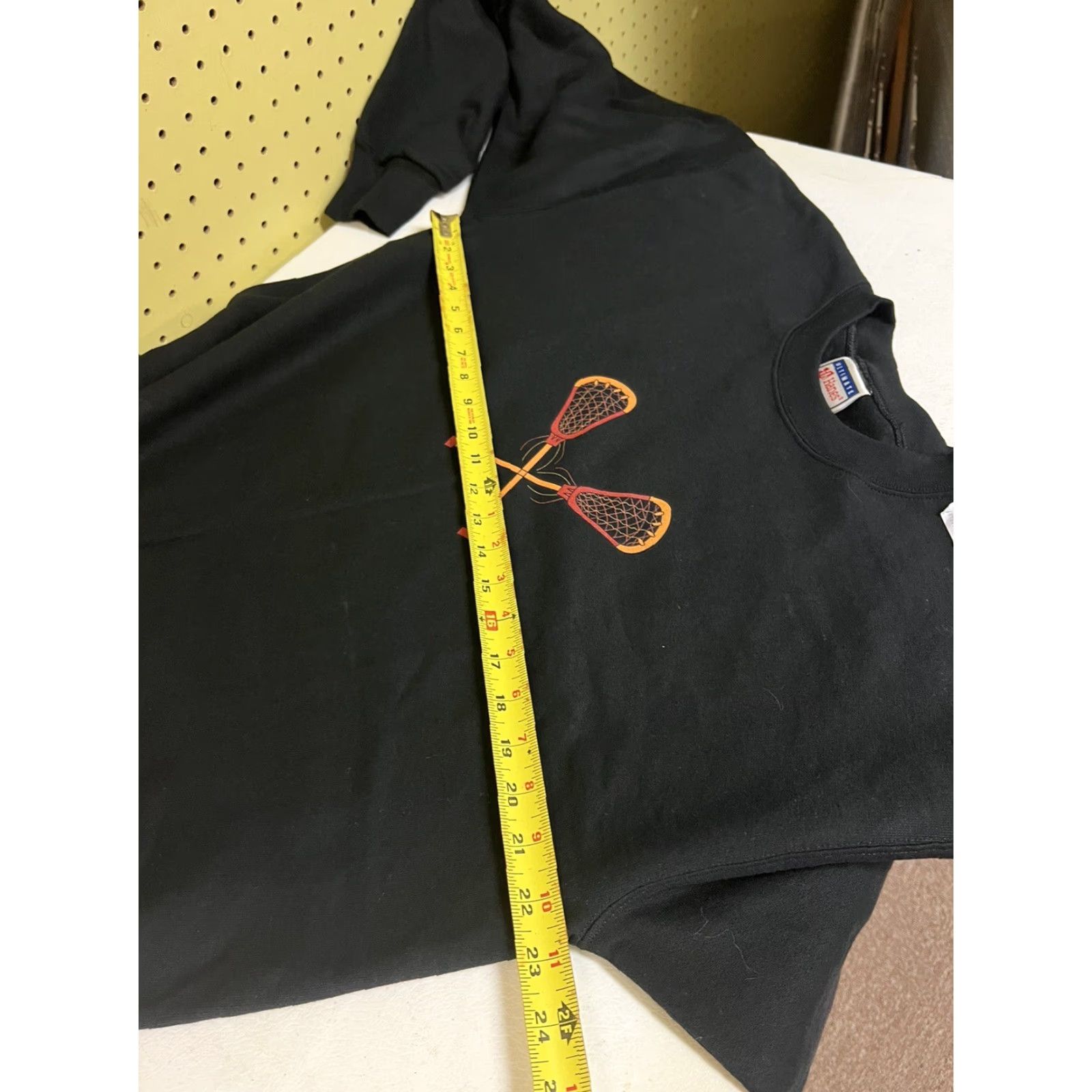 Hanes VINTAGE Hanes Sweatshirt Lacrosse Long Sleeve Pullover Black M Regular Men Cotton Blend NOS Pullover Sports 90s Size US M / EU 48-50 / 2 - 6 Thumbnail
