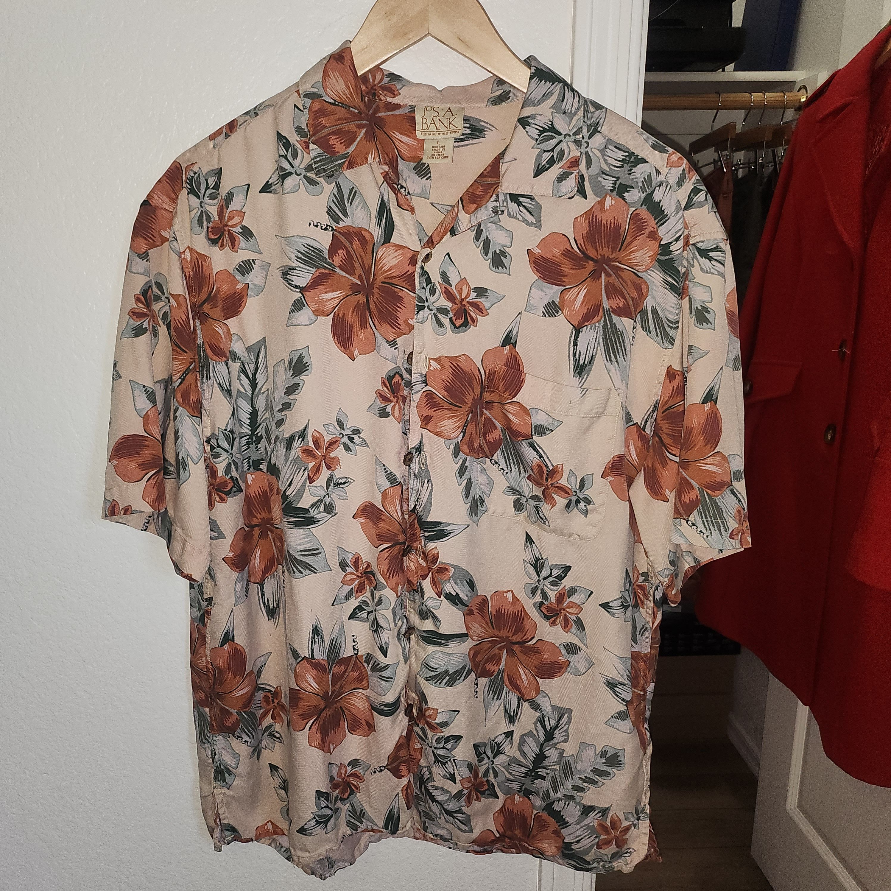 Jos. A. Bank Silk Hawaiian shirt Size US L / EU 52-54 / 3 - 1 Thumbnail
