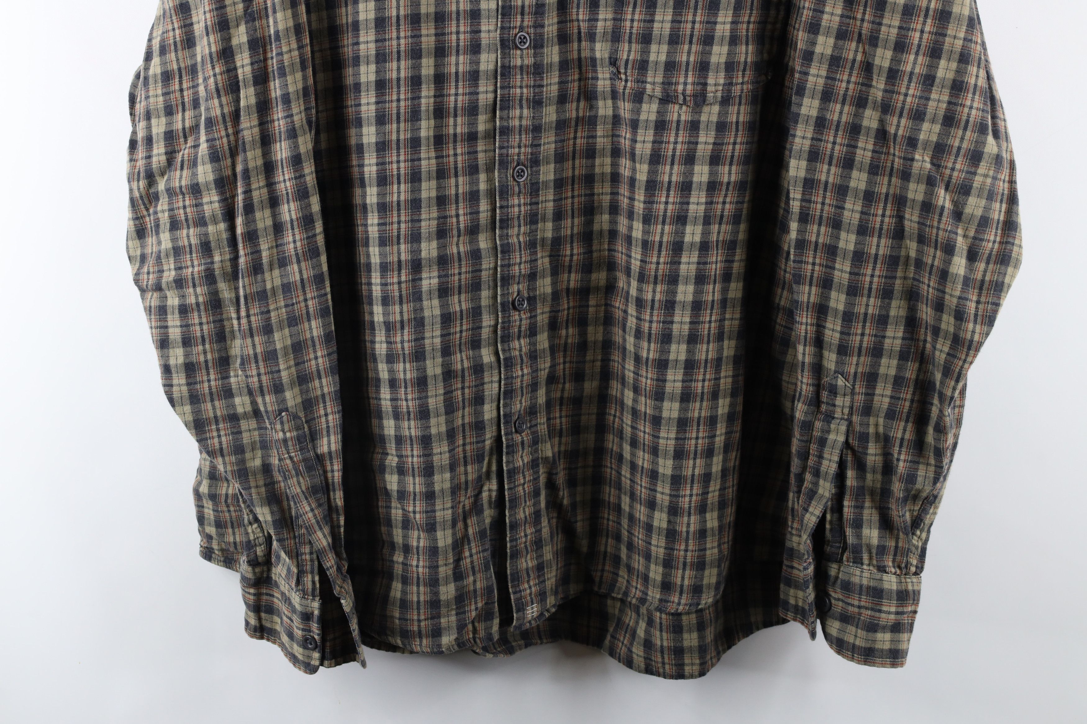 J.Crew × Vintage Vintage 90s J Crew Collared Button Shirt Plaid Cotton Size US L / EU 52-54 / 3 - 3 Thumbnail