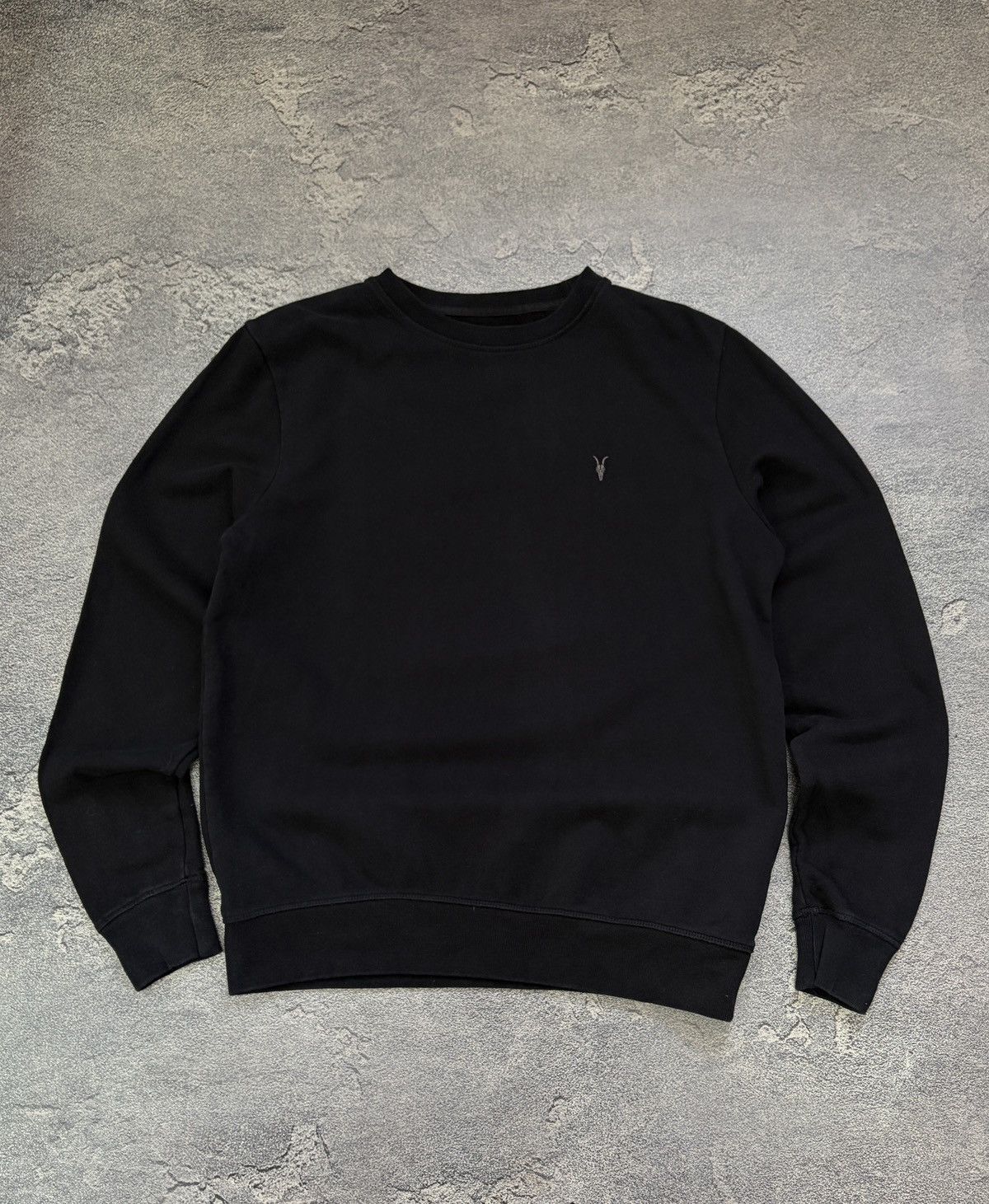 Allsaints AllSaints Raven Crew Sweatshirt Black Ramskull Logo Small Size US S / EU 44-46 / 1 - 1 Thumbnail