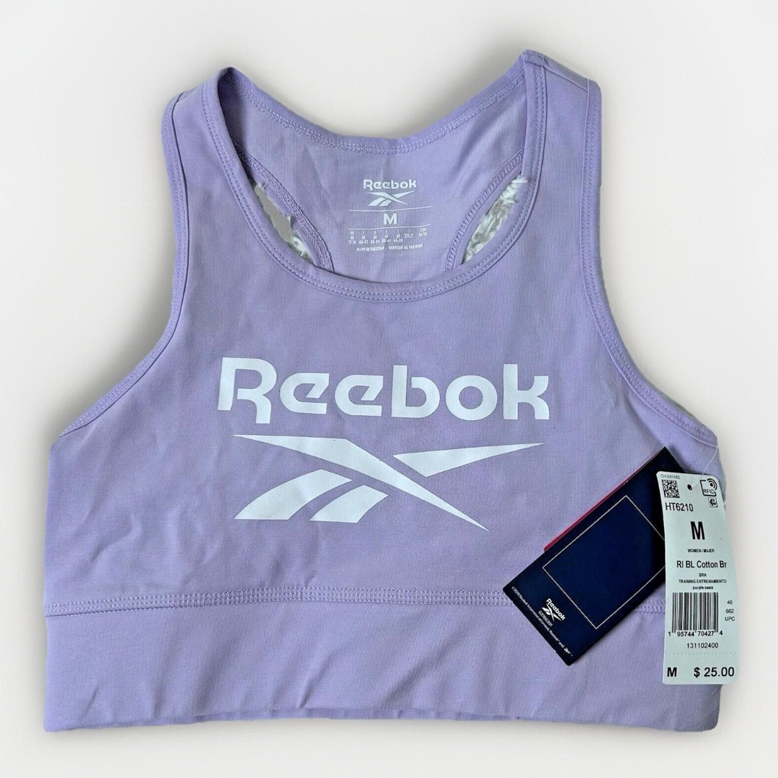 Reebok Reebok Women's Identity Sports Bra Lavender Purple Women's M Size ONE SIZE - 1 Thumbnail