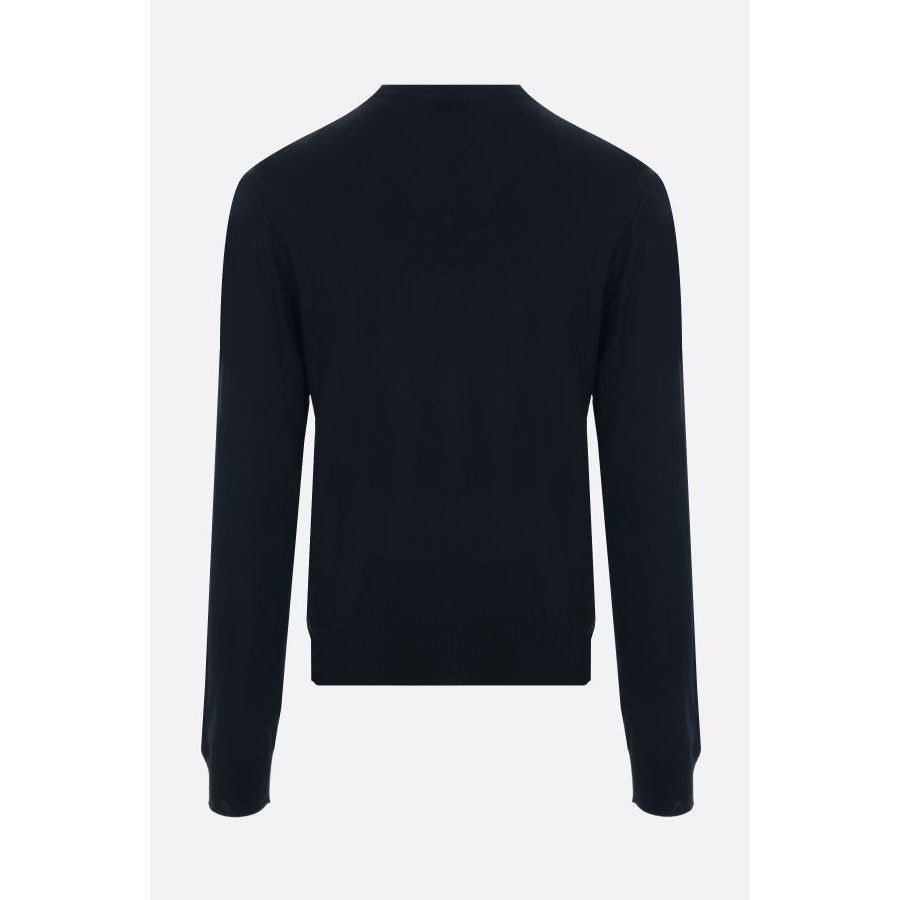 Prada PRADA Intarsia blue Silk Sweater New & Authentic (Men's size Size US M / EU 48-50 / 2 - 2 Thumbnail