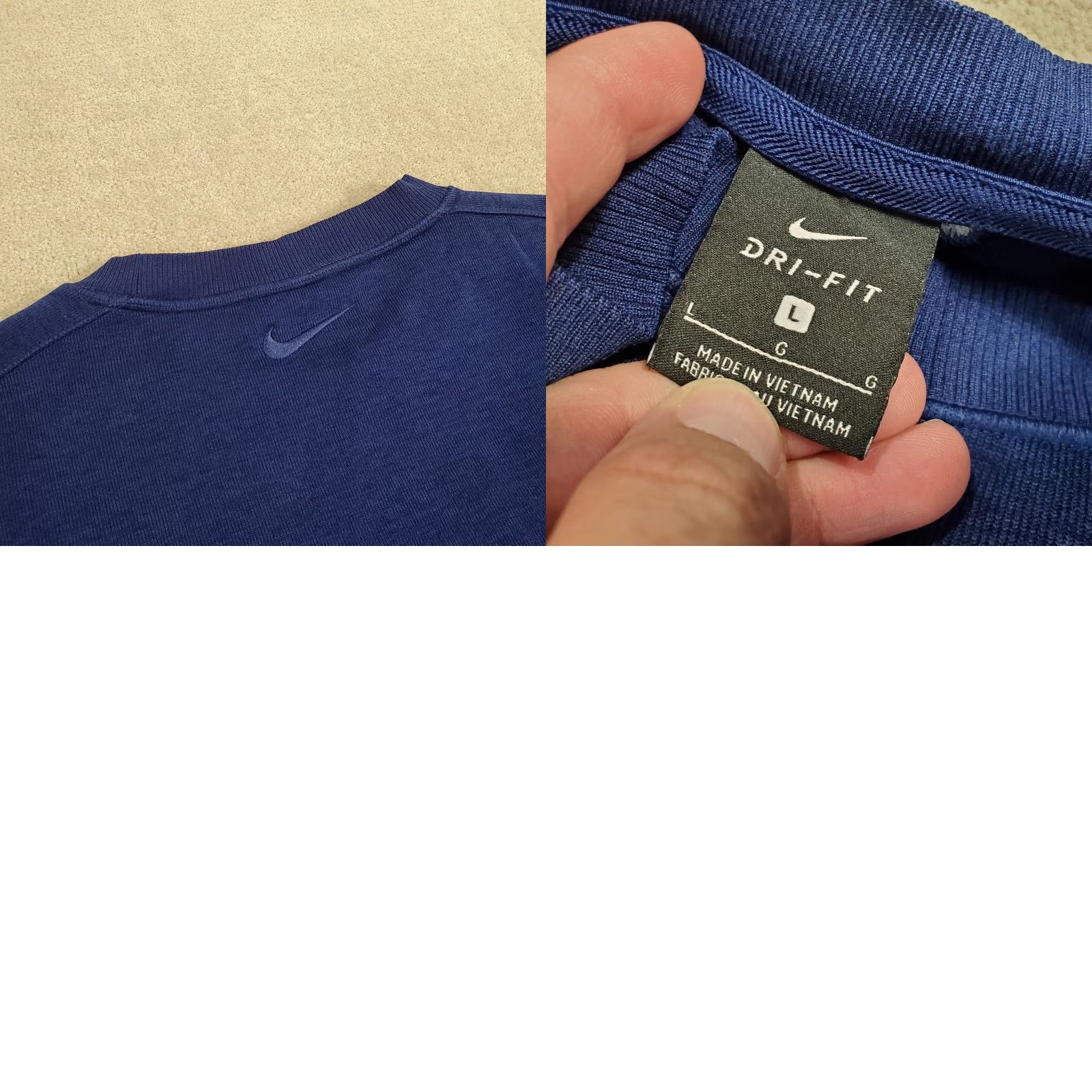 Nike Nike Sweatshirt Mens Large Blue Pullover Crewneck Dri Fit AV4127 492 Logo Outdoor Size US L / EU 52-54 / 3 - 8 Thumbnail
