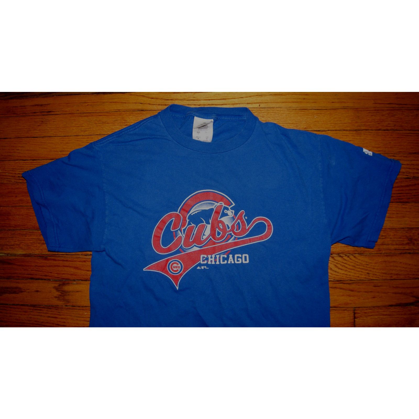 Adidas VTG Chicago Cubs Adidas 2006 Script Logo Blue Mens M TShirt Size US M / EU 48-50 / 2 - 1 Thumbnail