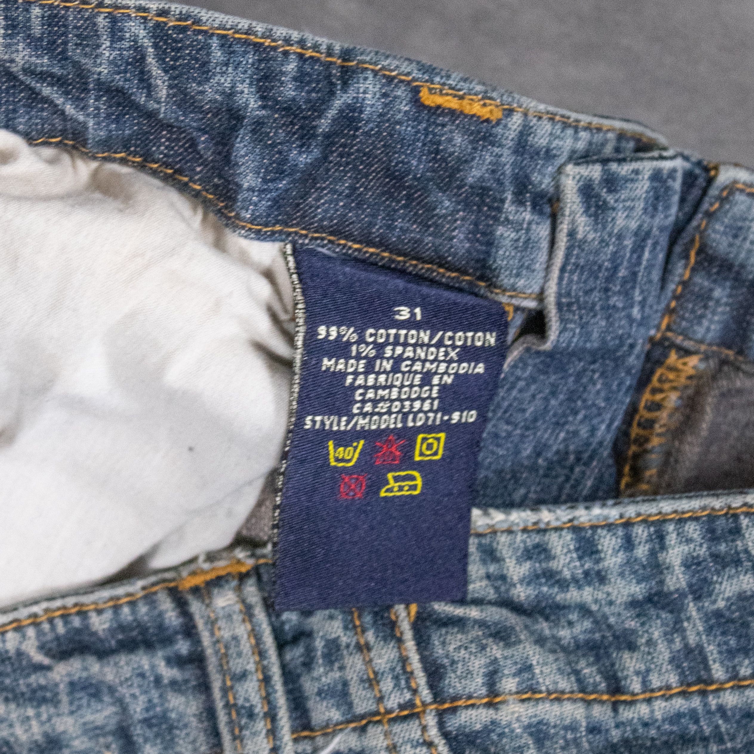 Denver Hayes × Vintage Vintage 1990's Denver Hanes Cargo Baggy Denim Pant's Size US 32 / EU 48 - 11 Thumbnail