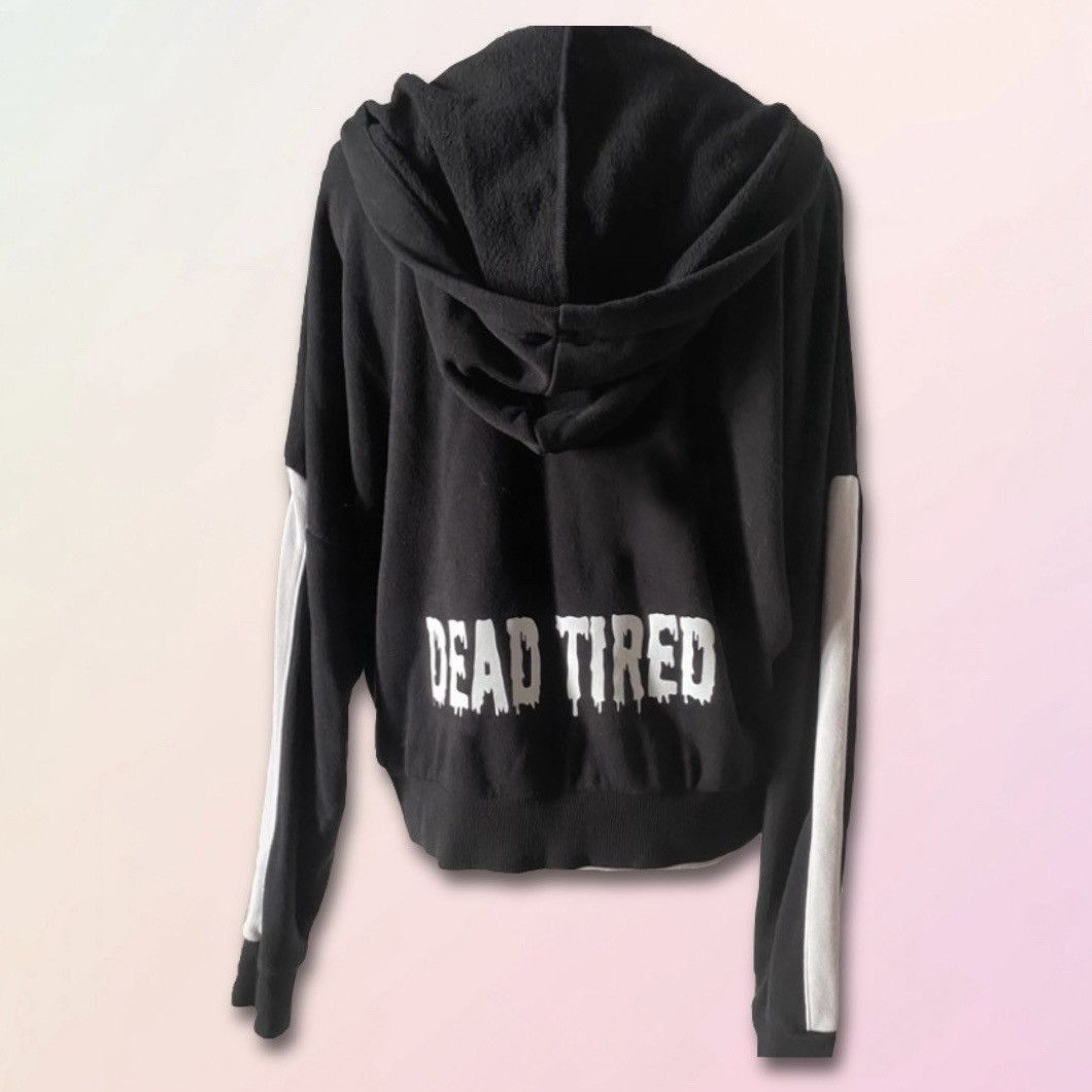 Forever 21 F21 Contemporary, “Dead Tired”, Lace Up Front Hoodie Size M / US 6-8 / IT 42-44 - 1 Thumbnail