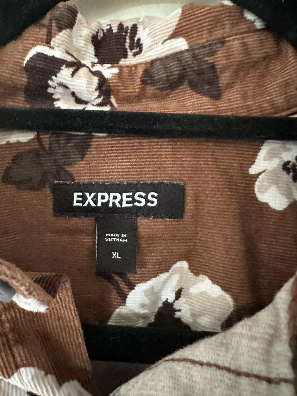 Express Corduroy Floral Express Long Sleeve Shirt Size US XL / EU 56 / 4 - 2 Thumbnail