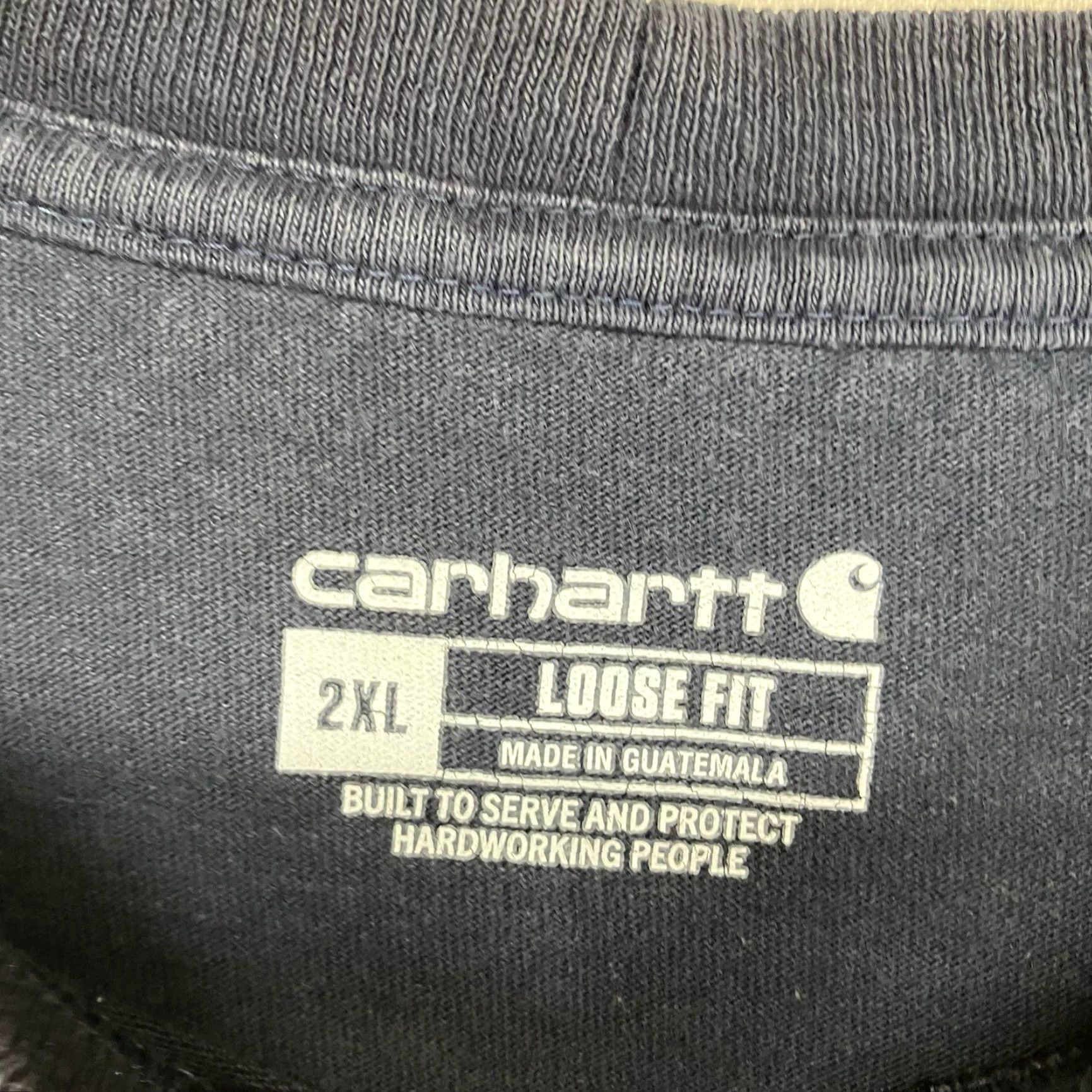 Carhartt Carhartt Men Navy 2XL T-Shirt Short Sleeve All Cotton Loose Fit Crew Neck Logo Pockets Heavyweight Size US XXL / EU 58 / 5 - 4 Thumbnail
