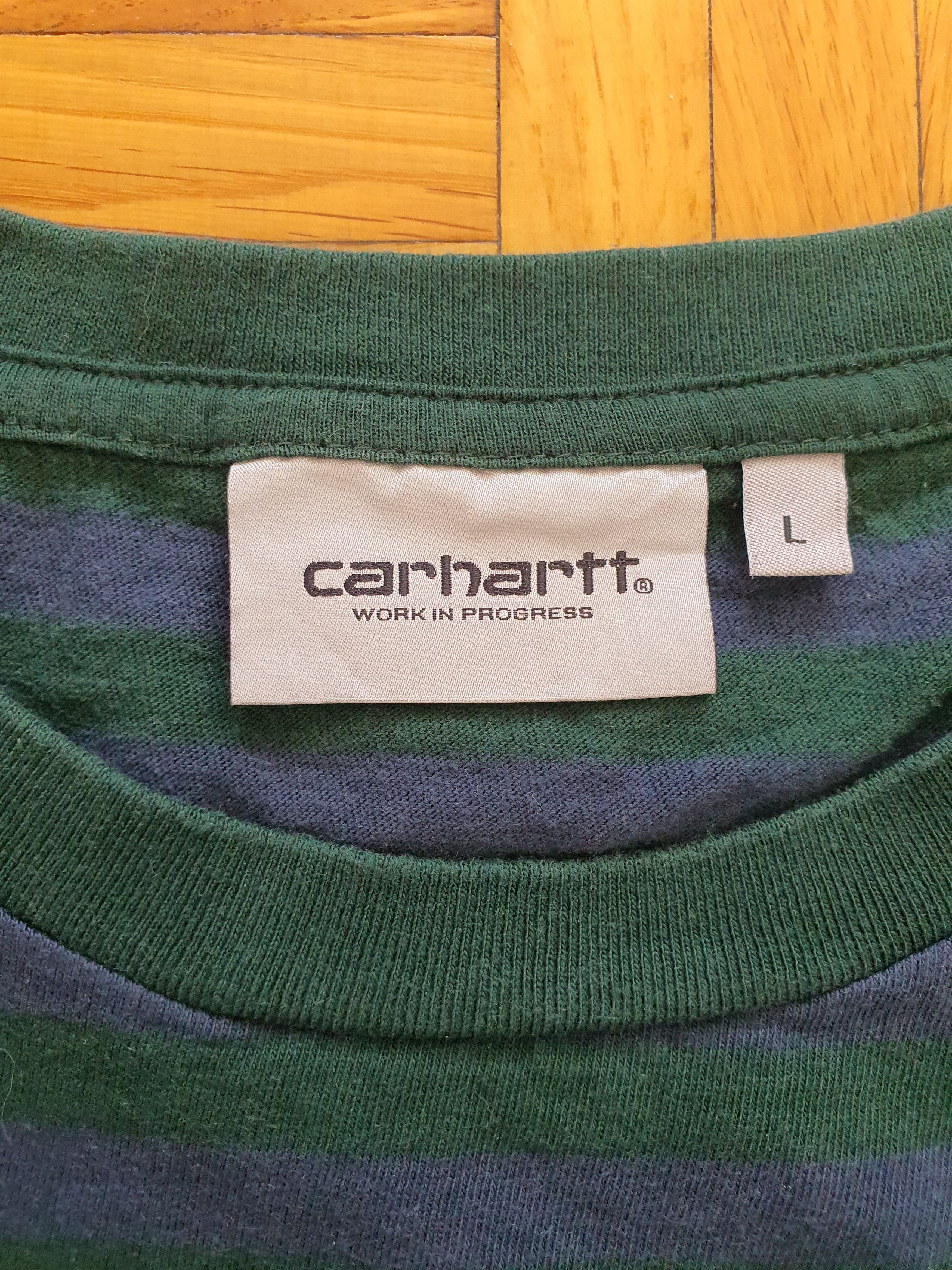 Carhartt Wip Short Sleeve Striped T-Shirt w Pocket - Mod: PARKER POCKET Size US L / EU 52-54 / 3 - 6 Thumbnail