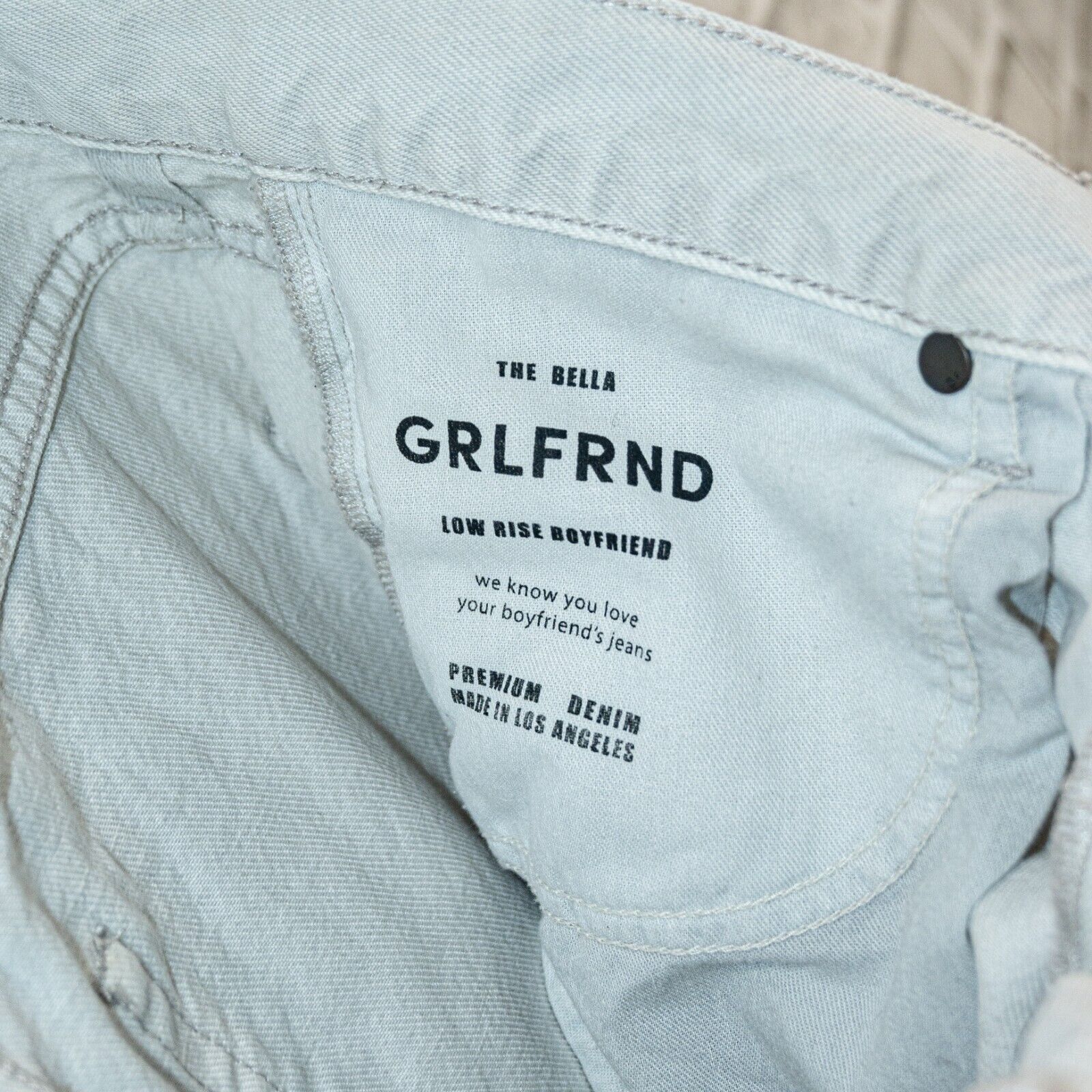 GRLFRND GRLFRND Bella Low Rise Boyfriend Denim Jeans ripped mojave Size 27" / US 4 / IT 40 - 15 Thumbnail