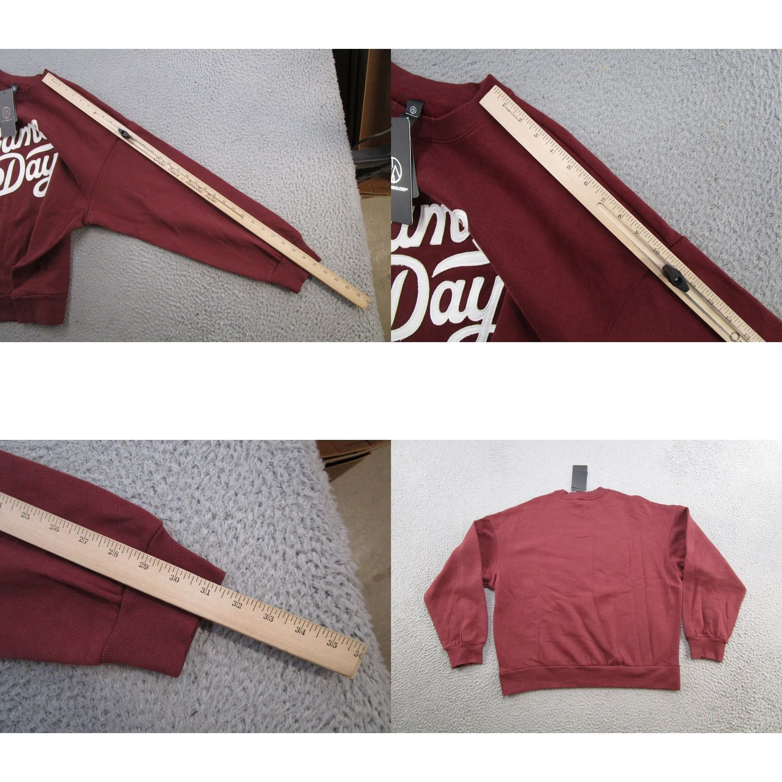 Spell Move Theology Sweatshirt Women’s Size S Burgundy Red Fleece Oversized Pullover Crew Neck Winter Fall Classic Activewear Mens Size S / US 4 / IT 40 - 8 Thumbnail