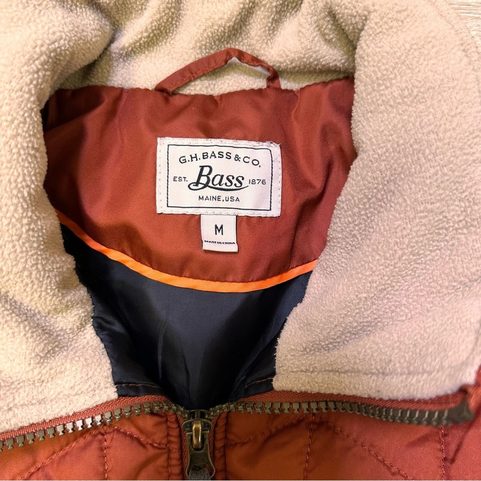 G.H. Bass & Co. GH Bass Quilted Zip-Up Jacket - Women’s Medium - Orange Size M / US 6-8 / IT 42-44 - 6 Thumbnail