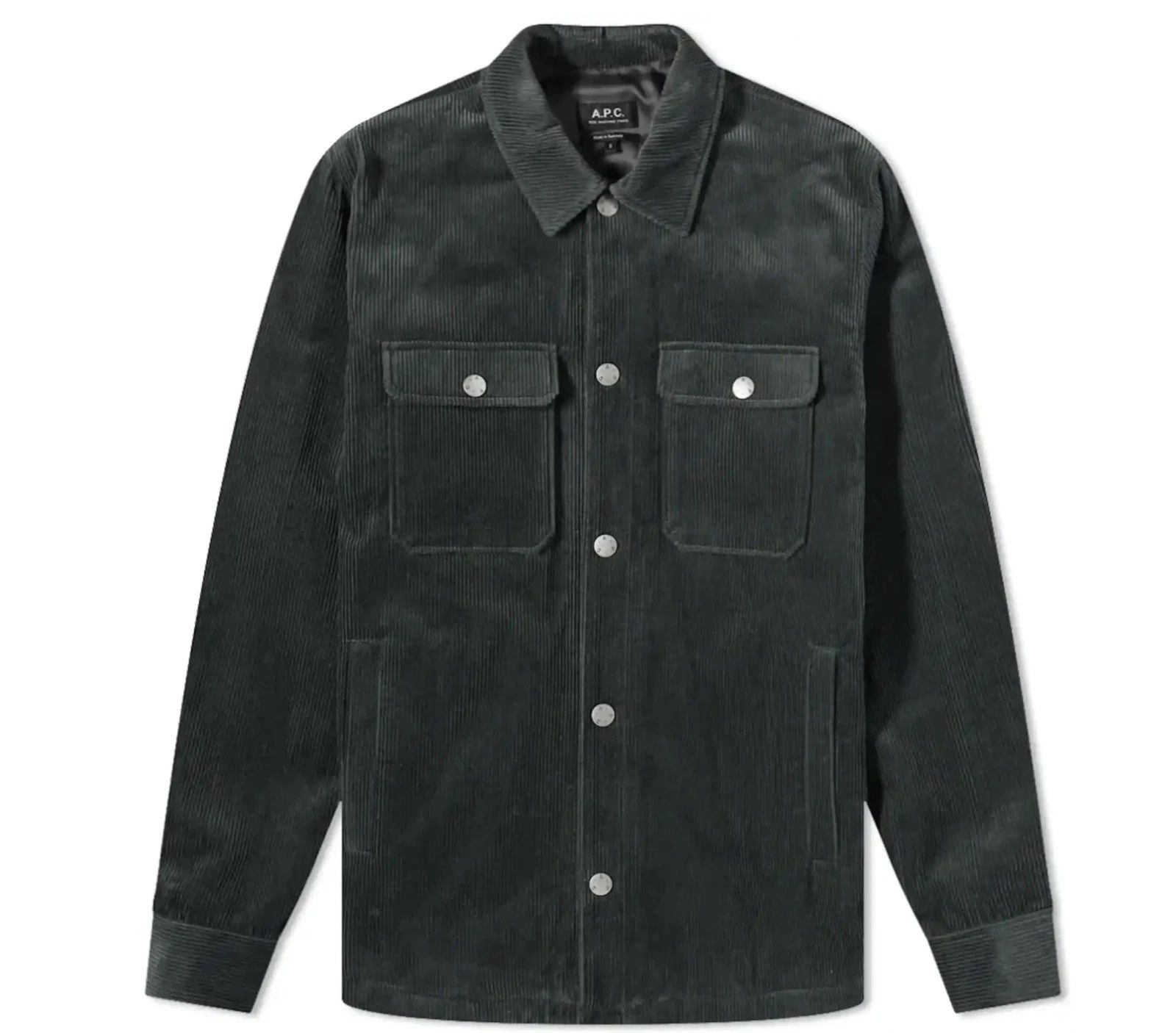 A.P.C. A.P.C. Corduroy Alex Jacket in Dark Green Size US S / EU 44-46 / 1 - 8 Thumbnail