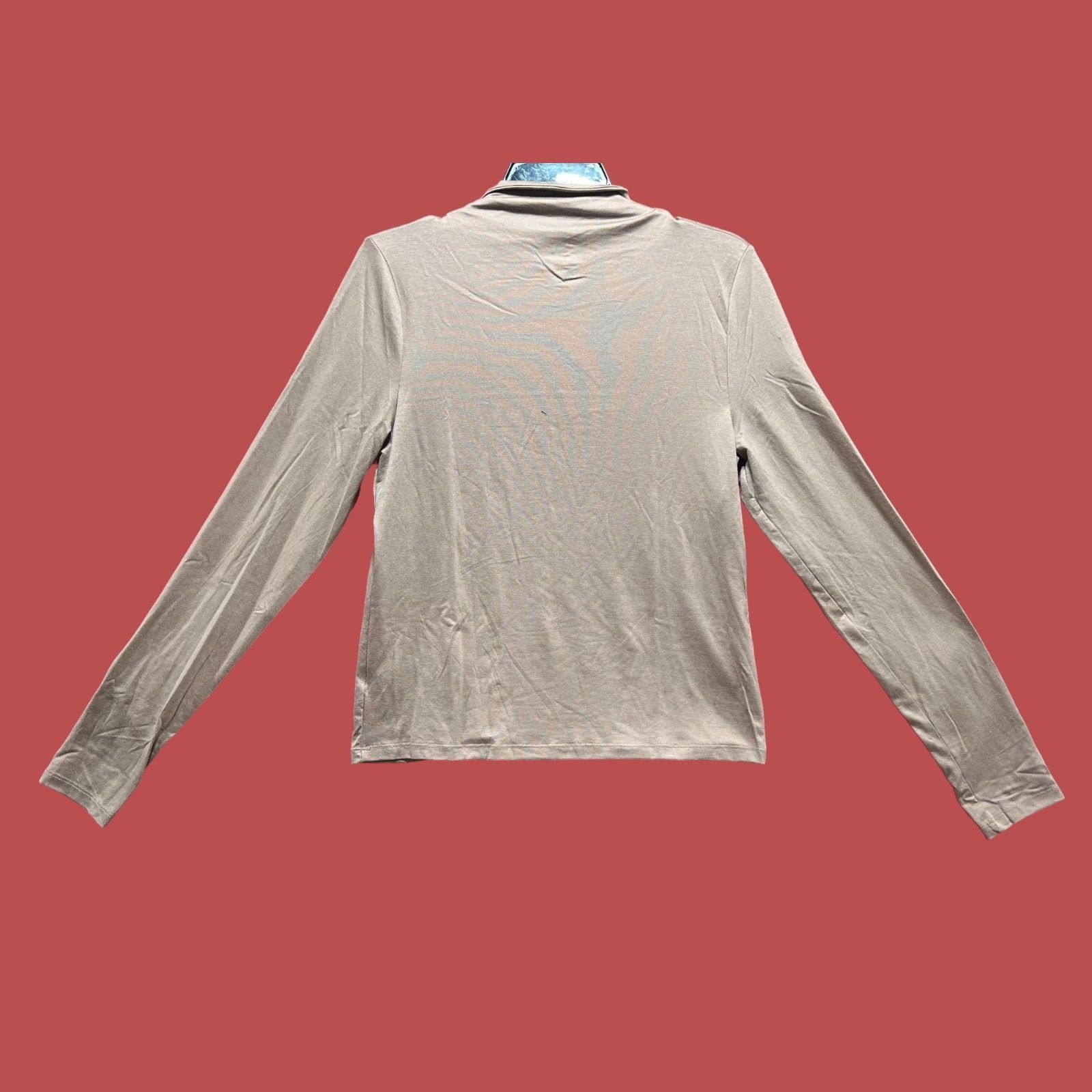 Other A New Day - Women's Long Sleeve Mock Turtleneck T-Shirt - Br Size M / US 6-8 / IT 42-44 - 2 Thumbnail