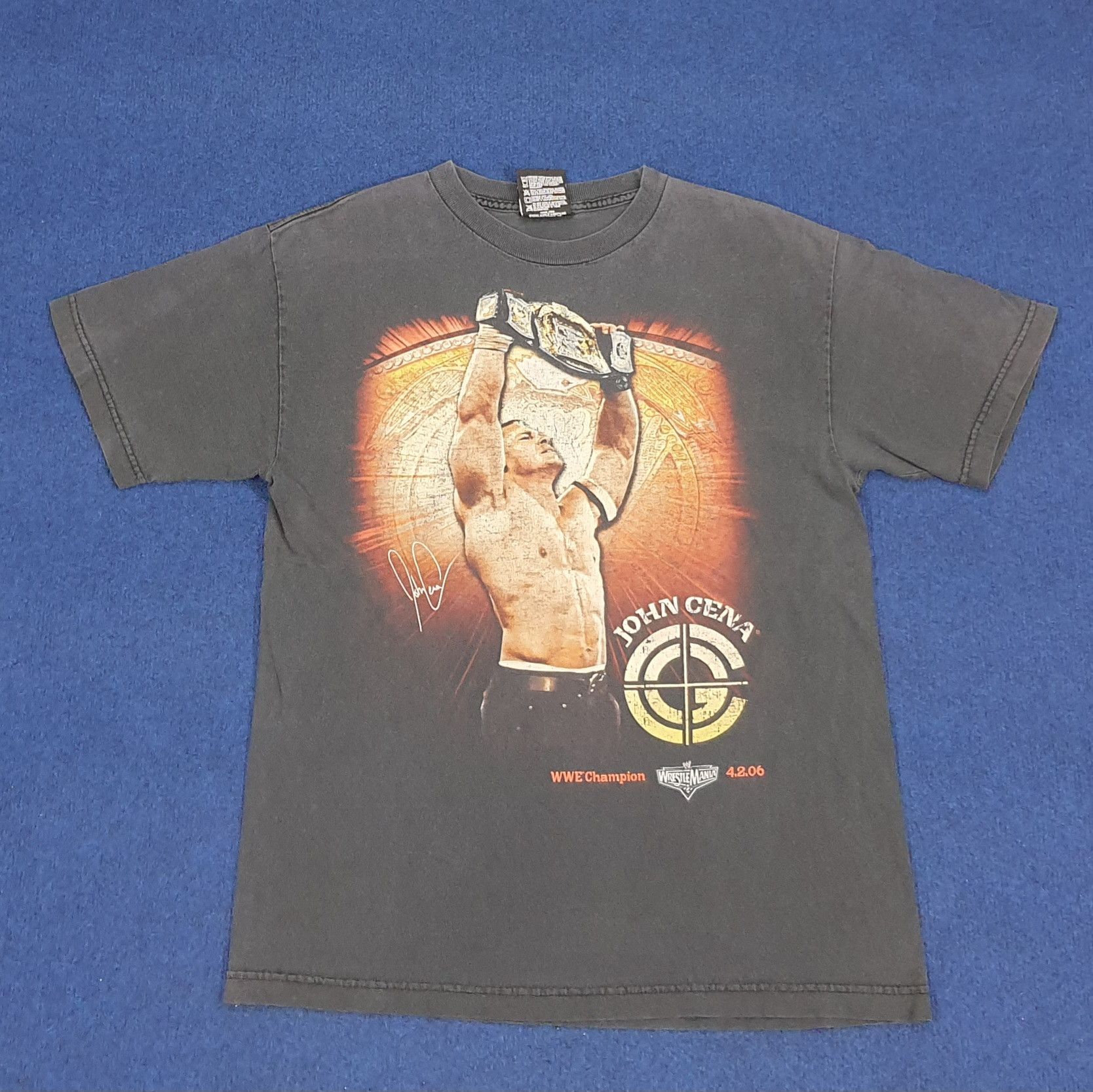 Vintage × WWE Vintage WWE Champion John Cena Wrestle Mania Tshirt Size US M / EU 48-50 / 2 - 1 Thumbnail