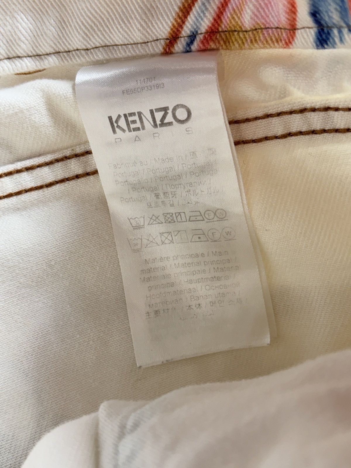 Kenzo Kenzo Drawn Varsity Asagao Straight-Leg Denim Pants Size US 34 / EU 50 - 4 Thumbnail