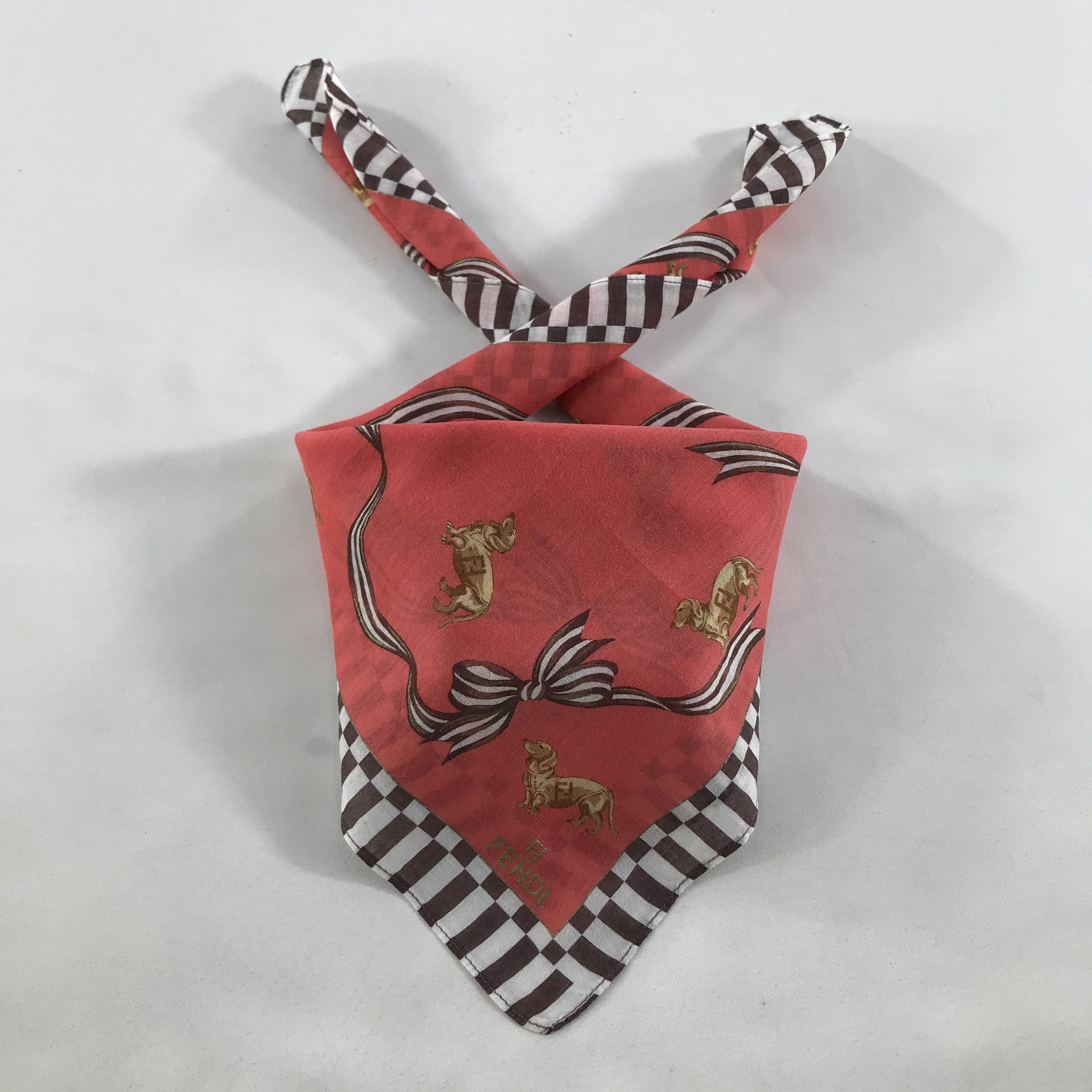 Vintage Vintage Fendi Bandana / Handkerchief / Neckerchief - S1455 Size ONE SIZE - 3 Thumbnail