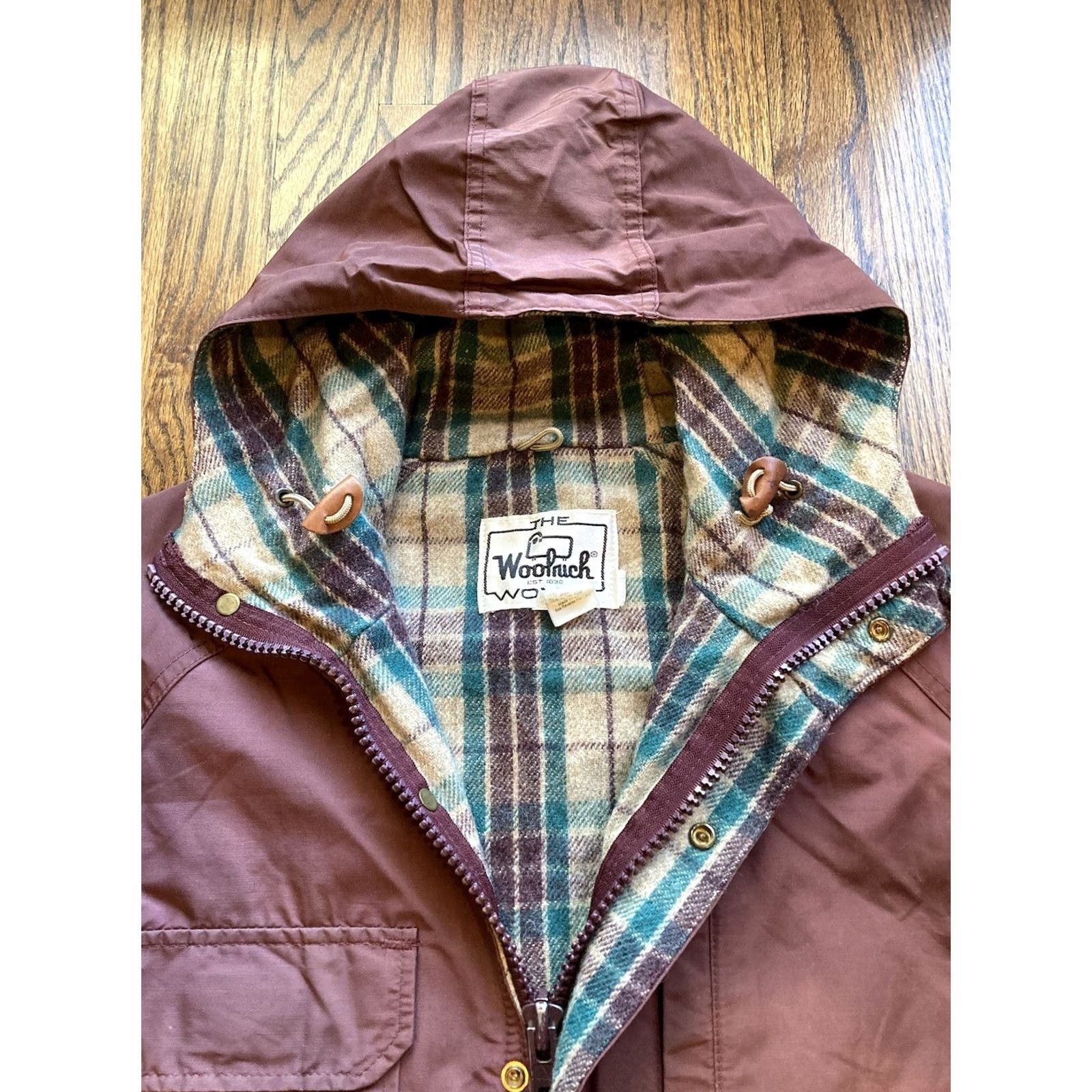 Vintage VINTAGE Woolrich Chore Coat Jacket Womens Wool Flannel Lined Sz M Red USA Made Size M / US 6-8 / IT 42-44 - 4 Thumbnail