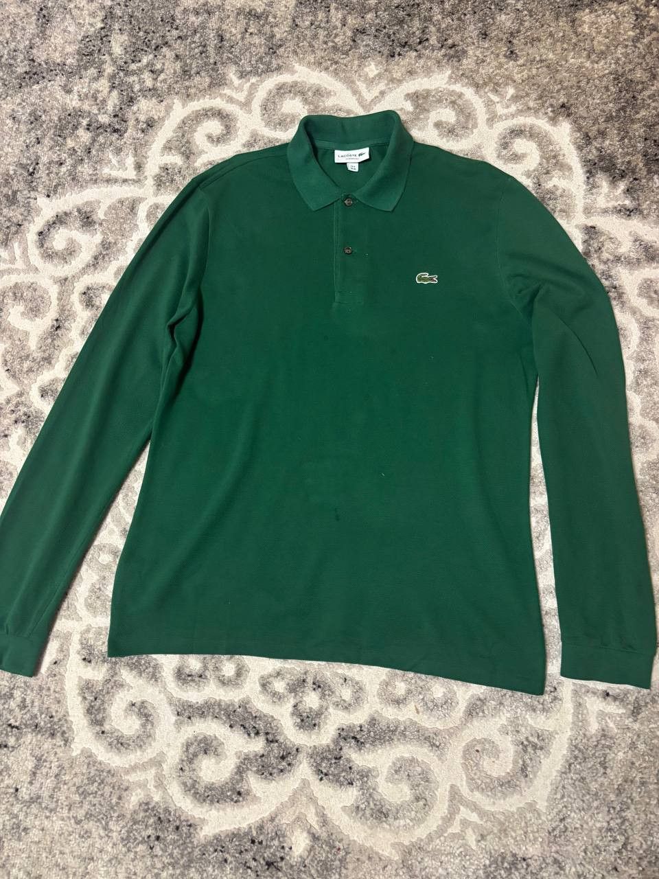 Lacoste Lacoste Classic Fit Long Sleeve Polo – Green – Size M Size US M / EU 48-50 / 2 - 4 Thumbnail