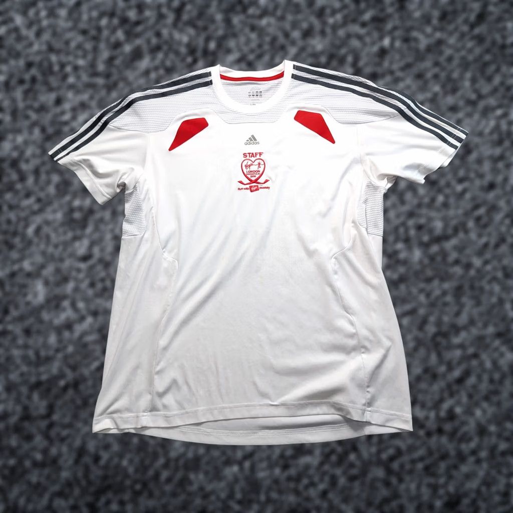 Adidas adidas London Marathon 2010 Virgin STAFF white shirt mens XL size Size US XL / EU 56 / 4 - 1 Thumbnail
