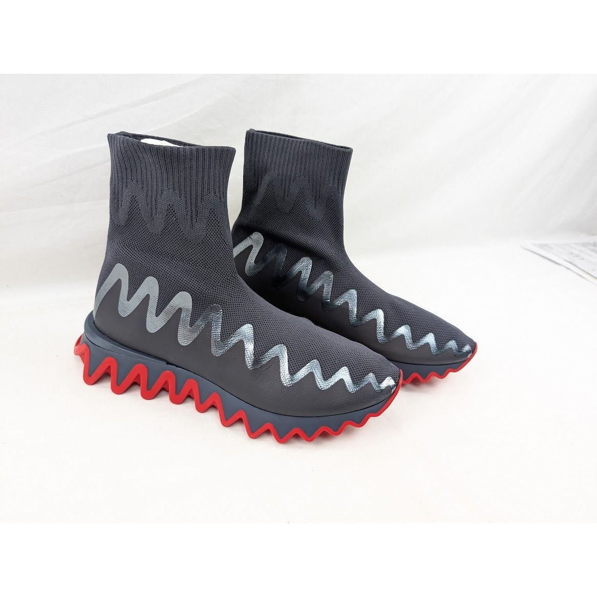 Christian Louboutin o1rshd1 Sharky Sock Pull-On Sneakers in Version Rock Size US 12 / EU 45 - 11 Thumbnail