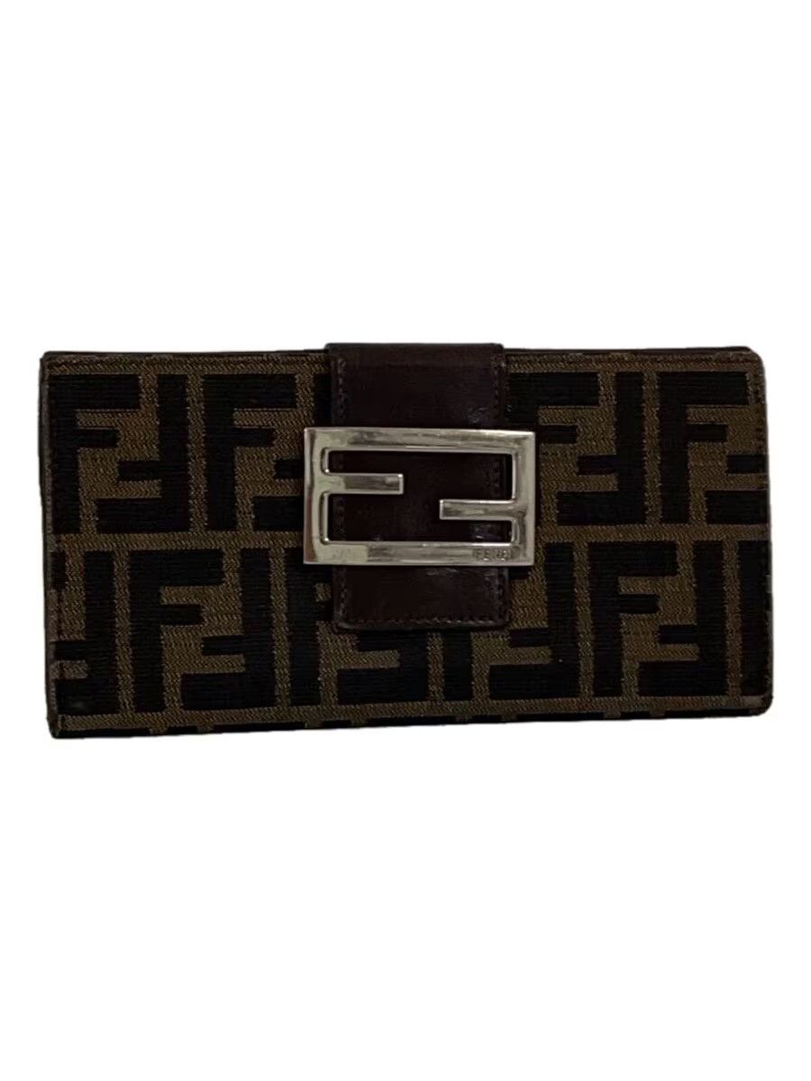 Fendi Fendi Leather Long Wallet Brown Size ONE SIZE - 1 Thumbnail