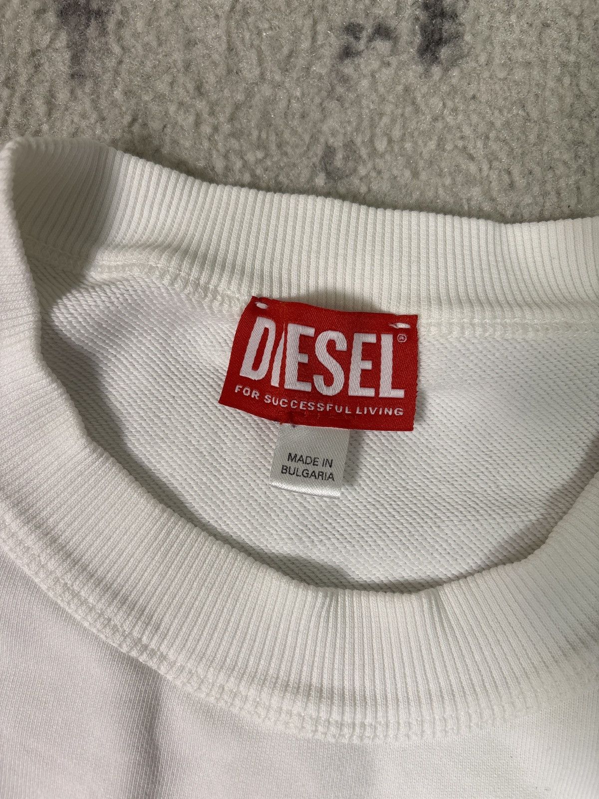 Diesel DIESEL WHITE TERRY SWEATER Size US M / EU 48-50 / 2 - 3 Thumbnail