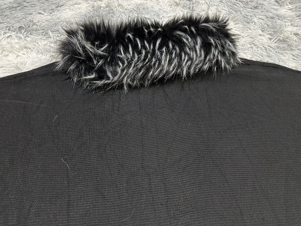 If Six Was Nine 🔥Sick Y2K Black Marico Fur Poncho Pom Pom Capes Vkei Punk Size US XL / EU 56 / 4 - 6 Thumbnail