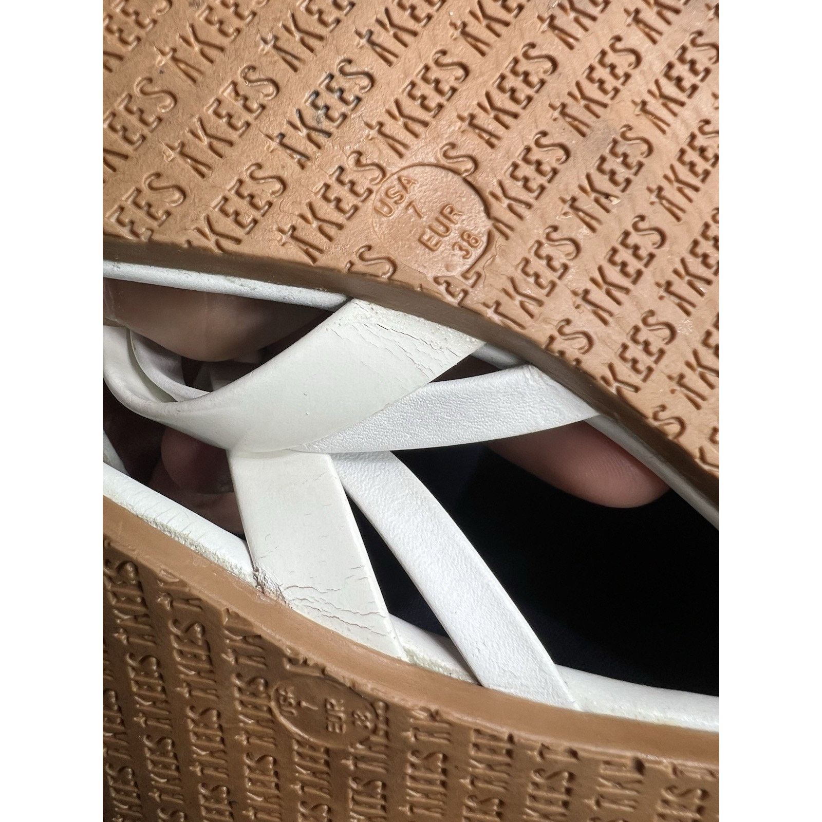 Other TKees Kenzie White Womens Sandals Flip Flops Size 7 Size US 7 / IT 37 - 5 Thumbnail