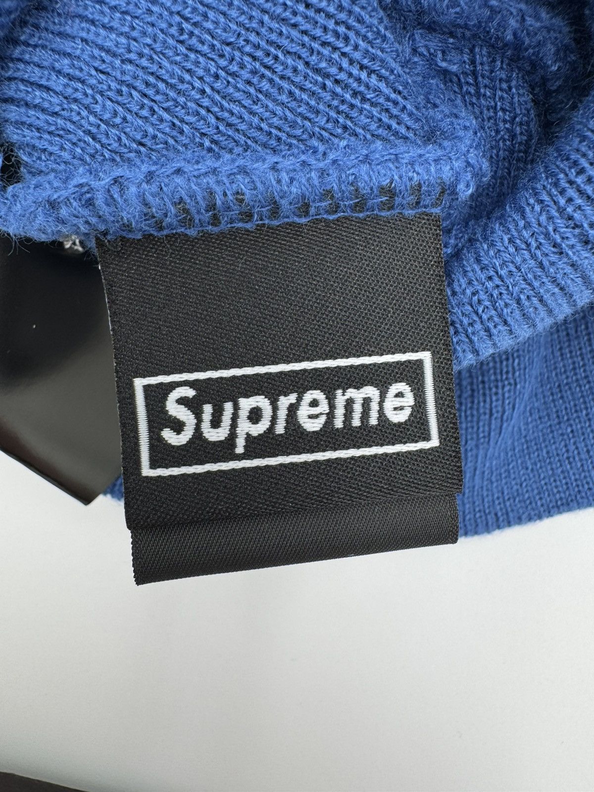 New Era × Supreme Supreme New Era Monogram Beanie Blue White Size ONE SIZE - 10 Thumbnail