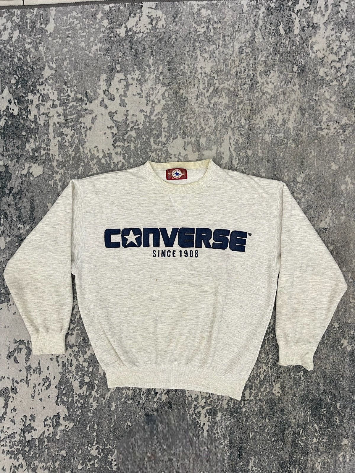 Converse Vintage Converse Big Logo Spellout Embroidery Sweatshirt Size US L / EU 52-54 / 3 - 1 Thumbnail