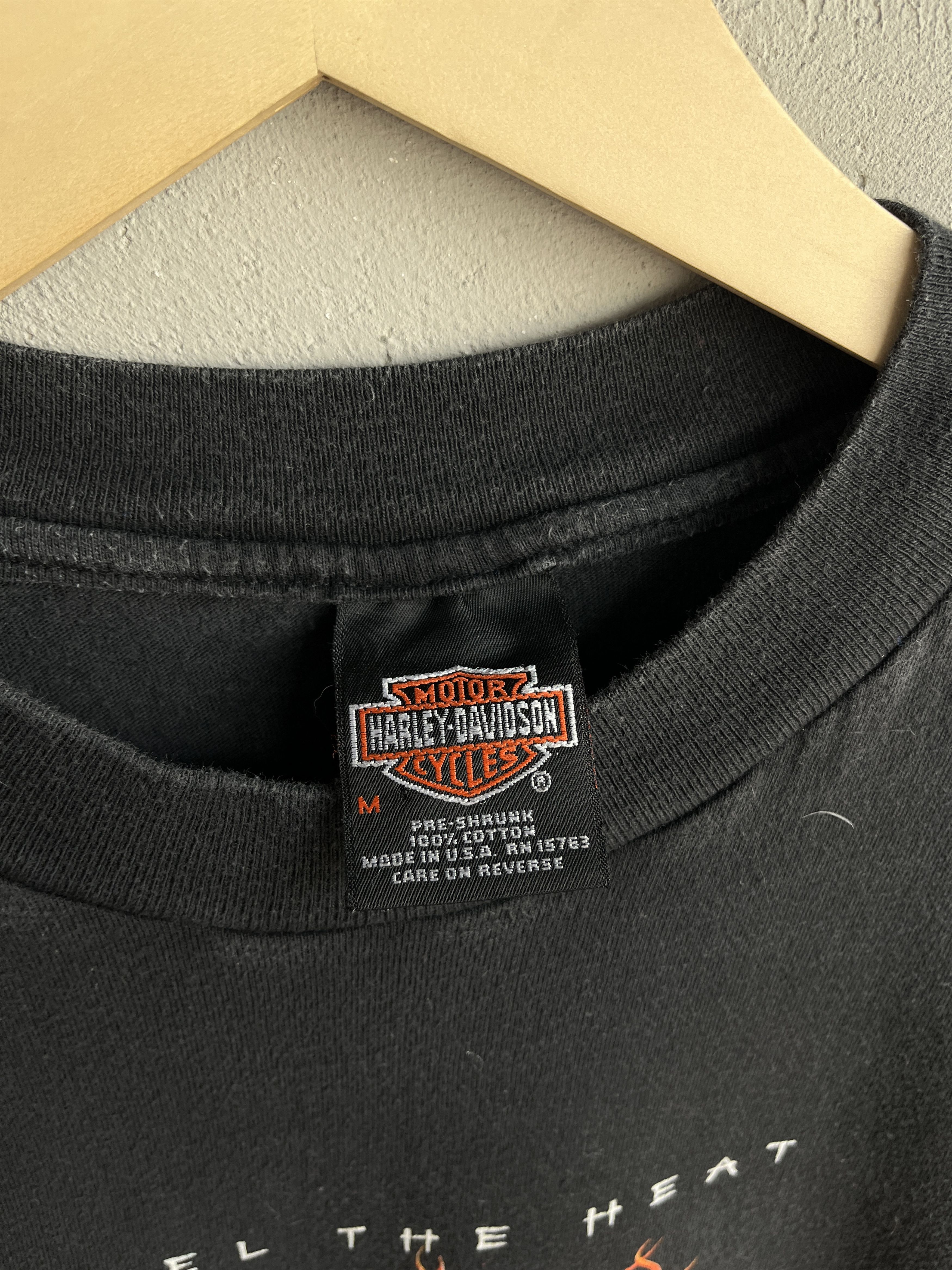 Harley Davidson × Vintage Vintage 1998 Harley Davidson Feel The Heat Rare T Shirt Size US M / EU 48-50 / 2 - 8 Thumbnail