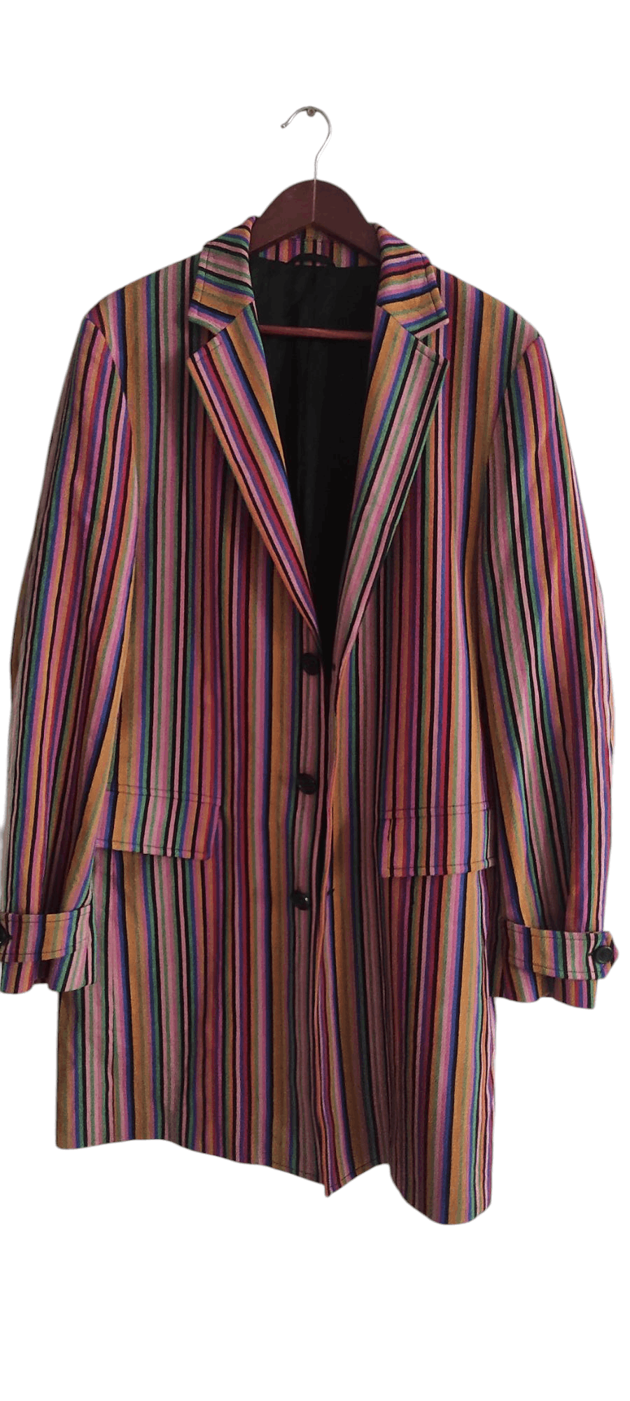 Hugo × Hugo Boss Hugo Boss Women Coat Fitted Velvet Multicolor Stripe Italian Size L / US 10 / IT 46 - 1 Thumbnail