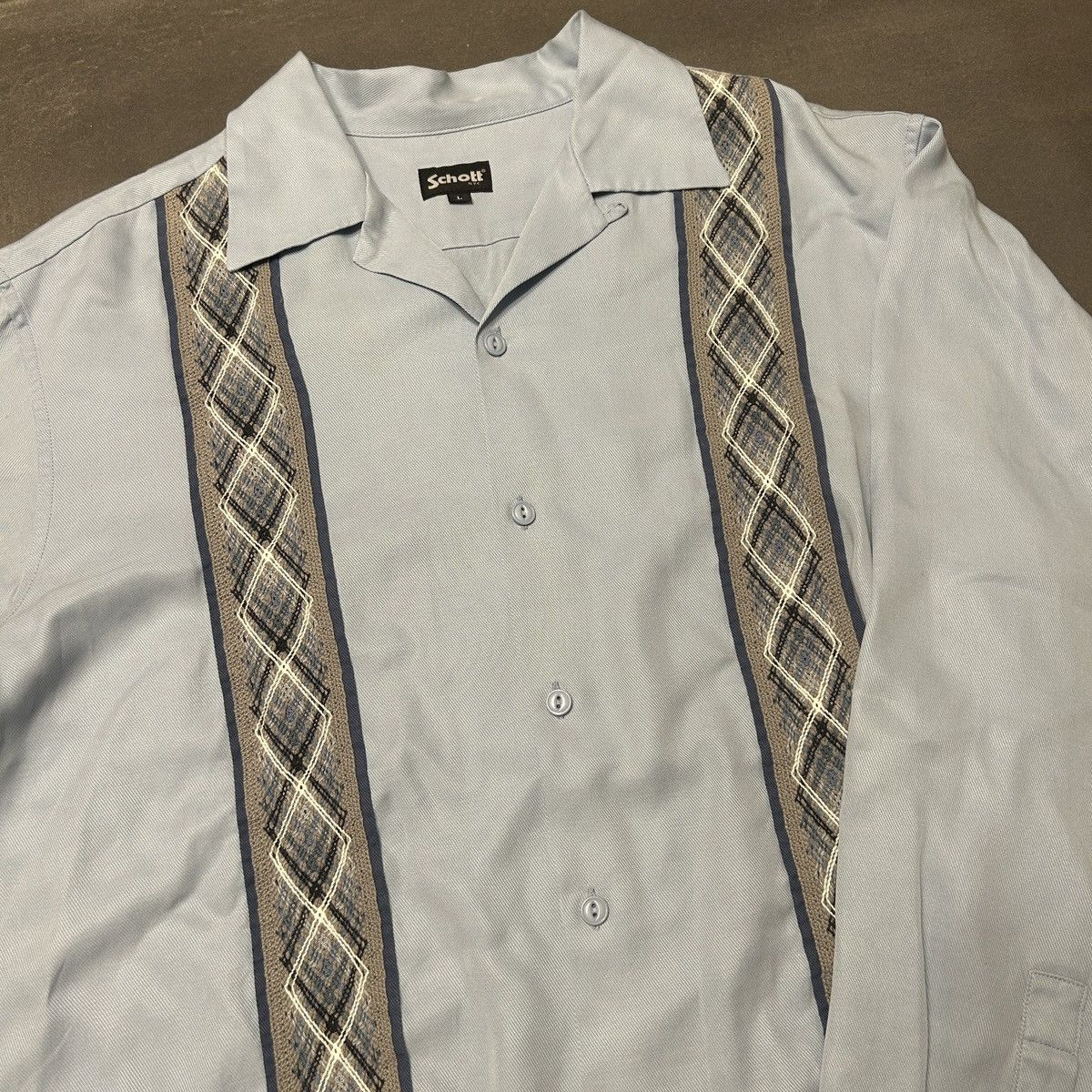 Schott Schott Camp Collar Dress Button Up Shirt Size US L / EU 52-54 / 3 - 4 Thumbnail