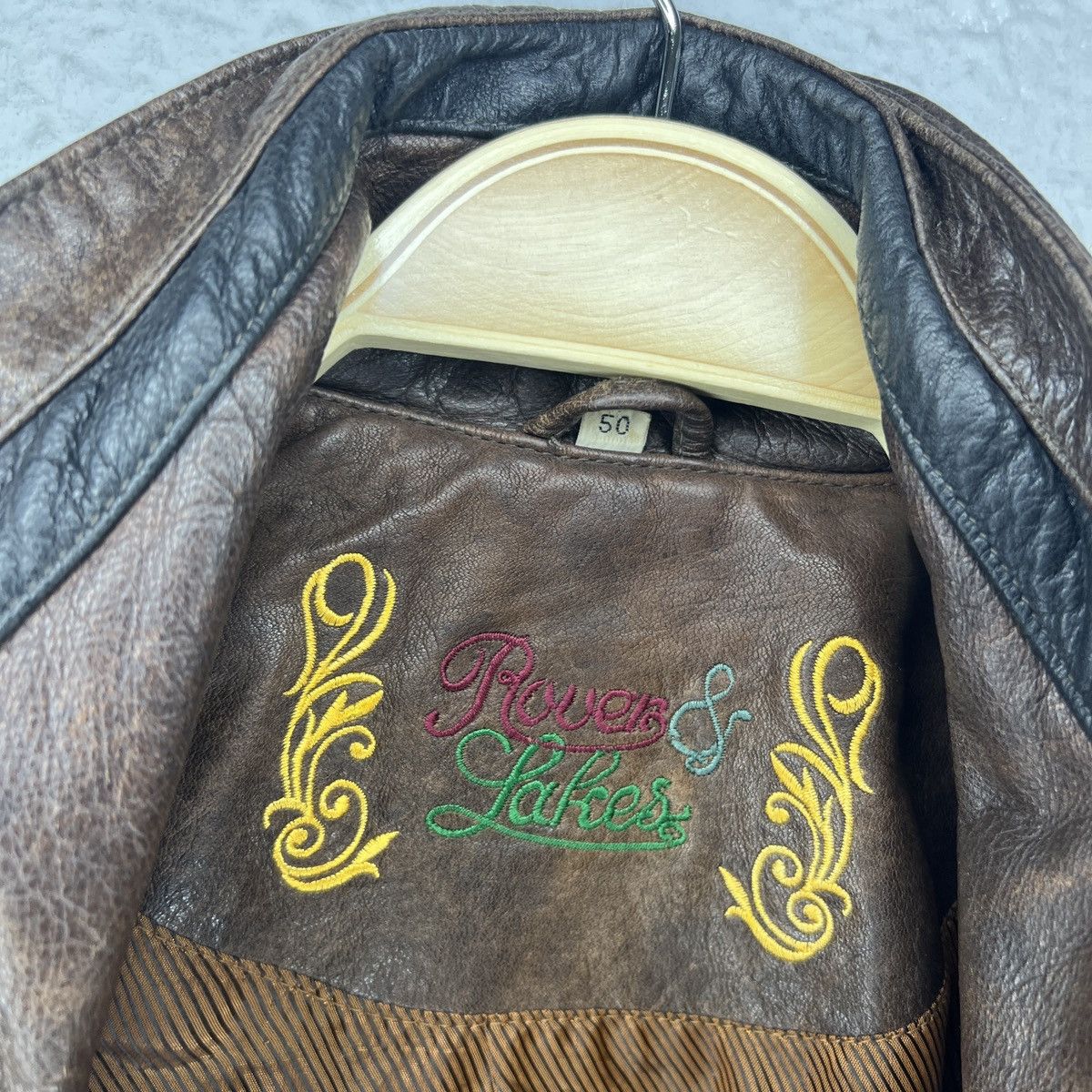 Leather Vintage Brown Leather Motor Biker Jacket Trucker Genuine Size US M / EU 48-50 / 2 - 8 Thumbnail