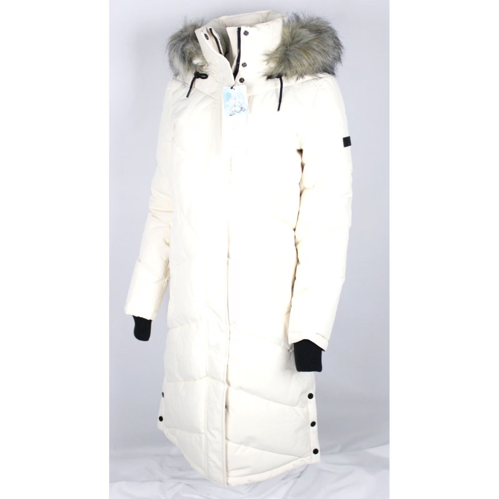 Vintage VINTAGE ROXY Women's Ellie Waterproof Long Jacket Coat Dry Flight 5K Small Dirt Marks Ivory 90s/Outdoor/Winter Womens Size S / US 4 / IT 40 - 2 Thumbnail
