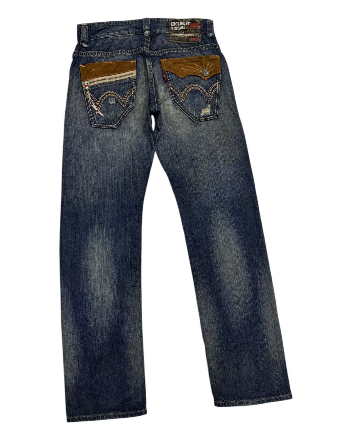 Edwin × If Six Was Nine × Le Grande Bleu (L.G.B.) 🔥EDWIN EXCLUSIVE VINTAGE RUSTY MUD WASH BAGGY JEANS DISTRESS Size US 33 - 6 Thumbnail