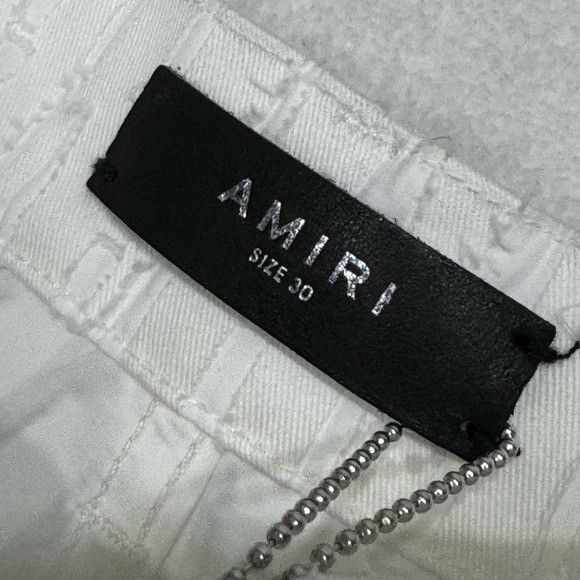 Amiri AMIRI Wide-Leg Cargo Pants Monogram White Men’s Size 30 Size US 30 / EU 46 - 5 Thumbnail