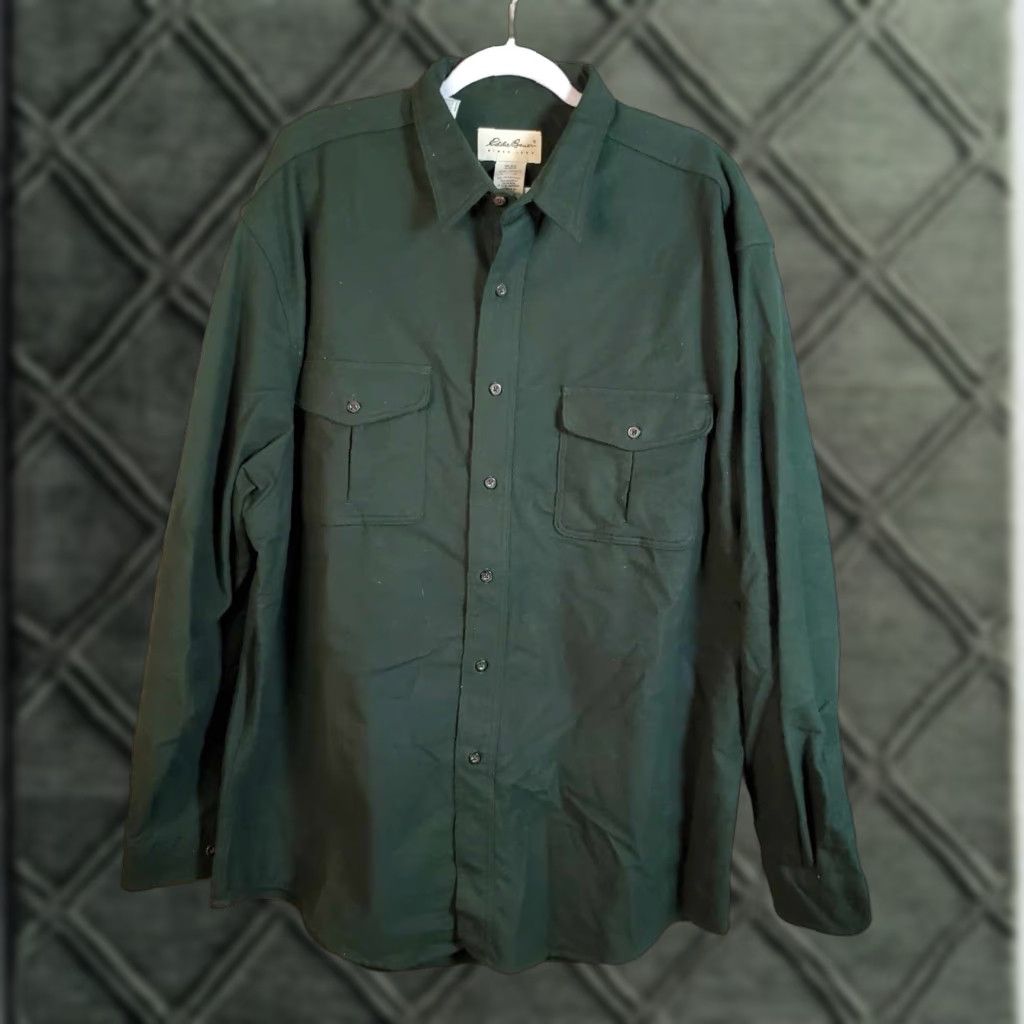 Eddie Bauer Eddie Bauer Shirt Mens XL Green Cotton Relaxed Fit Long Sleeve Button Size US XL / EU 56 / 4 - 1 Thumbnail