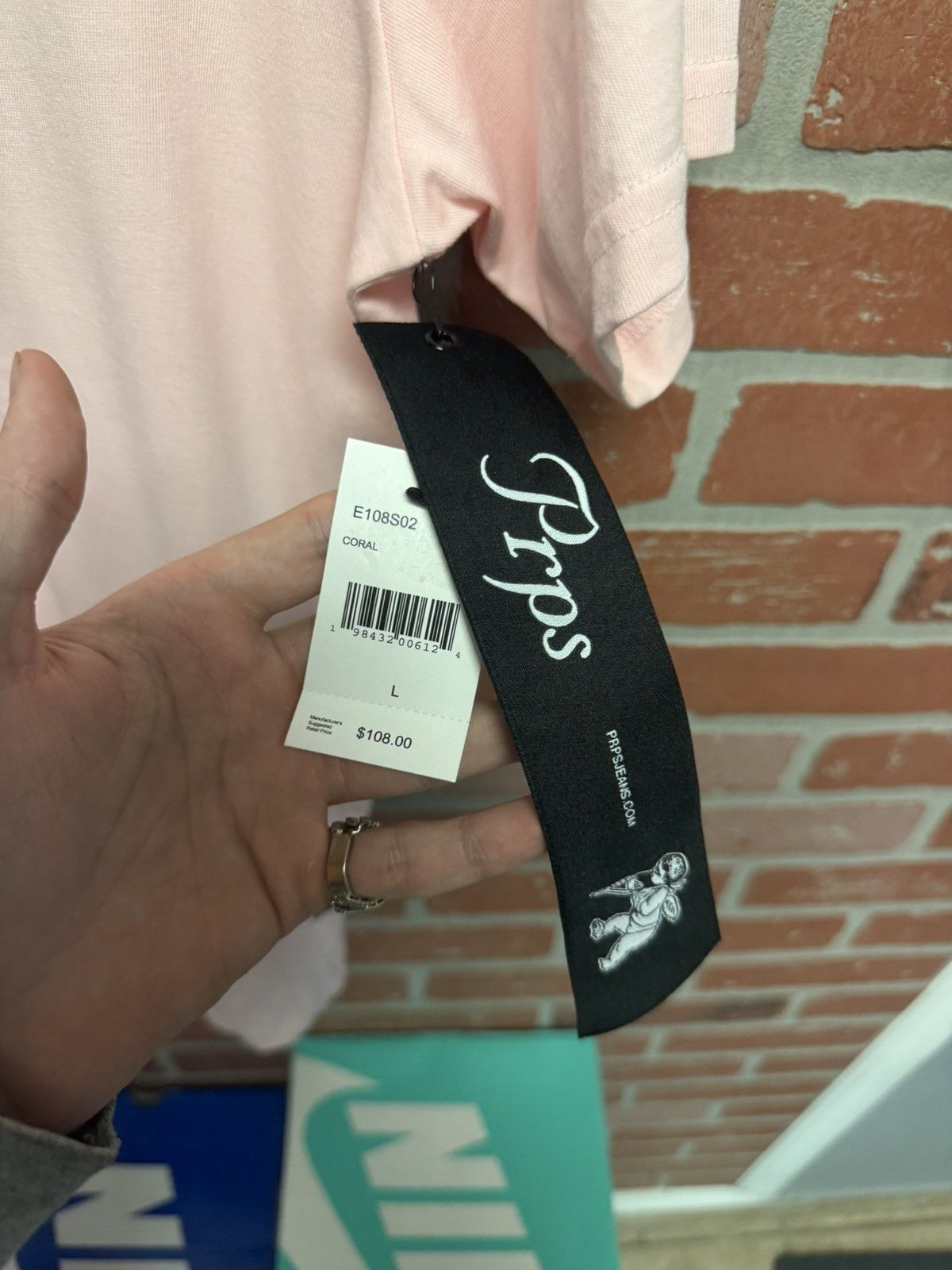 Prps Men’s PRPS Pink Tee Shirt Size Large (NEW) Size US L / EU 52-54 / 3 - 5 Thumbnail